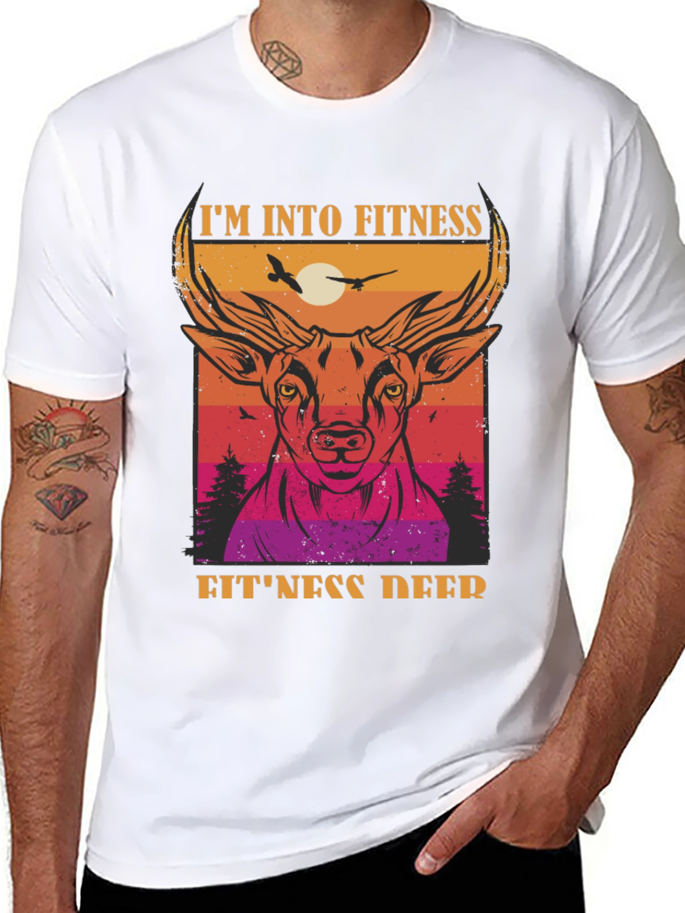 Fitness Deer Graphic Tee