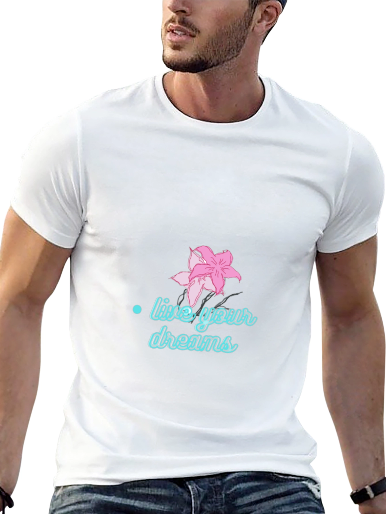 Live Your Dreams Graphic Tee - Black