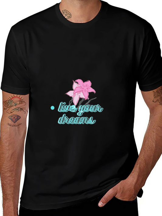 Live Your Dreams Graphic Tee - Black