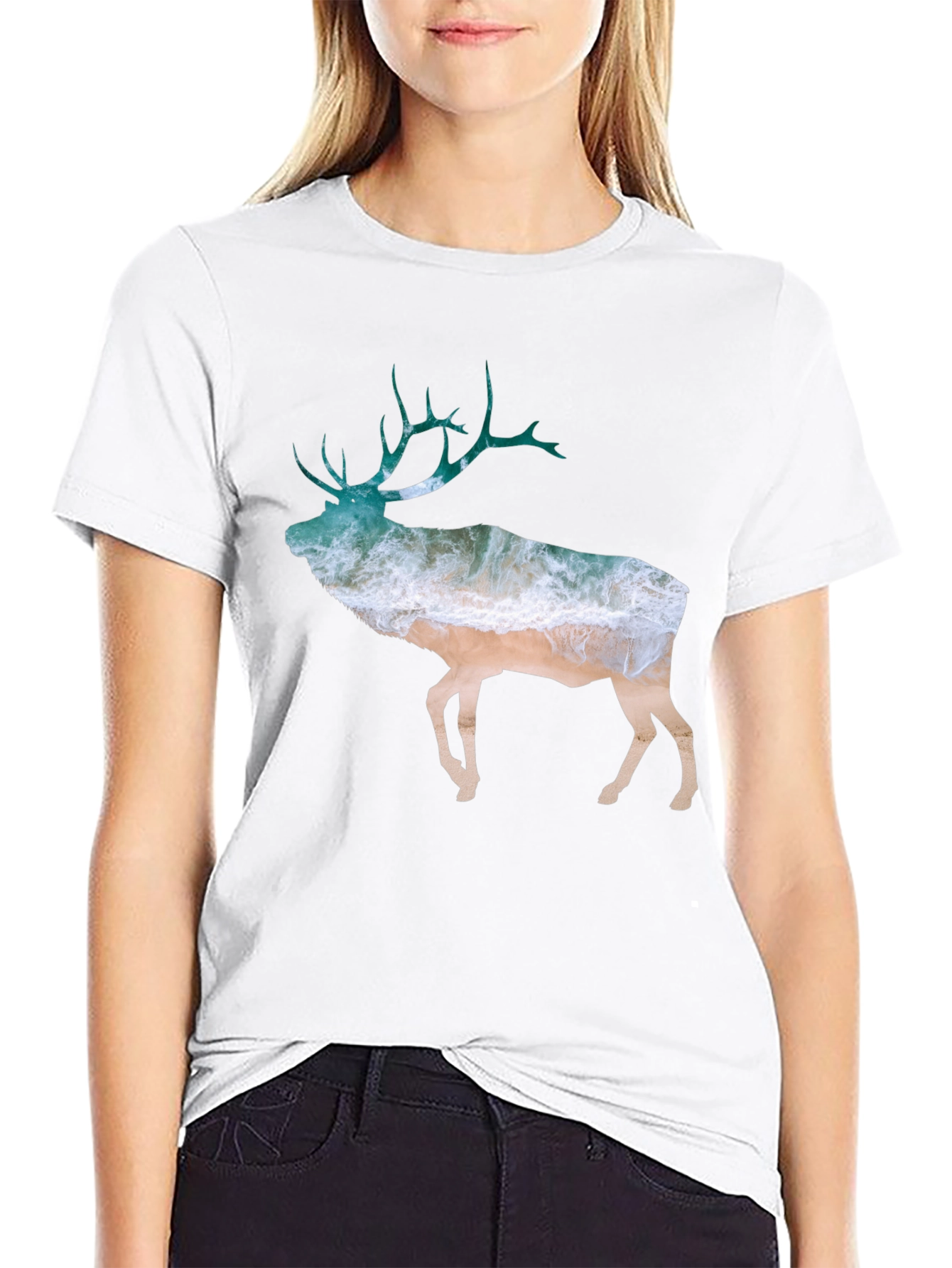 Nature-Inspired Deer Graphic Tee
