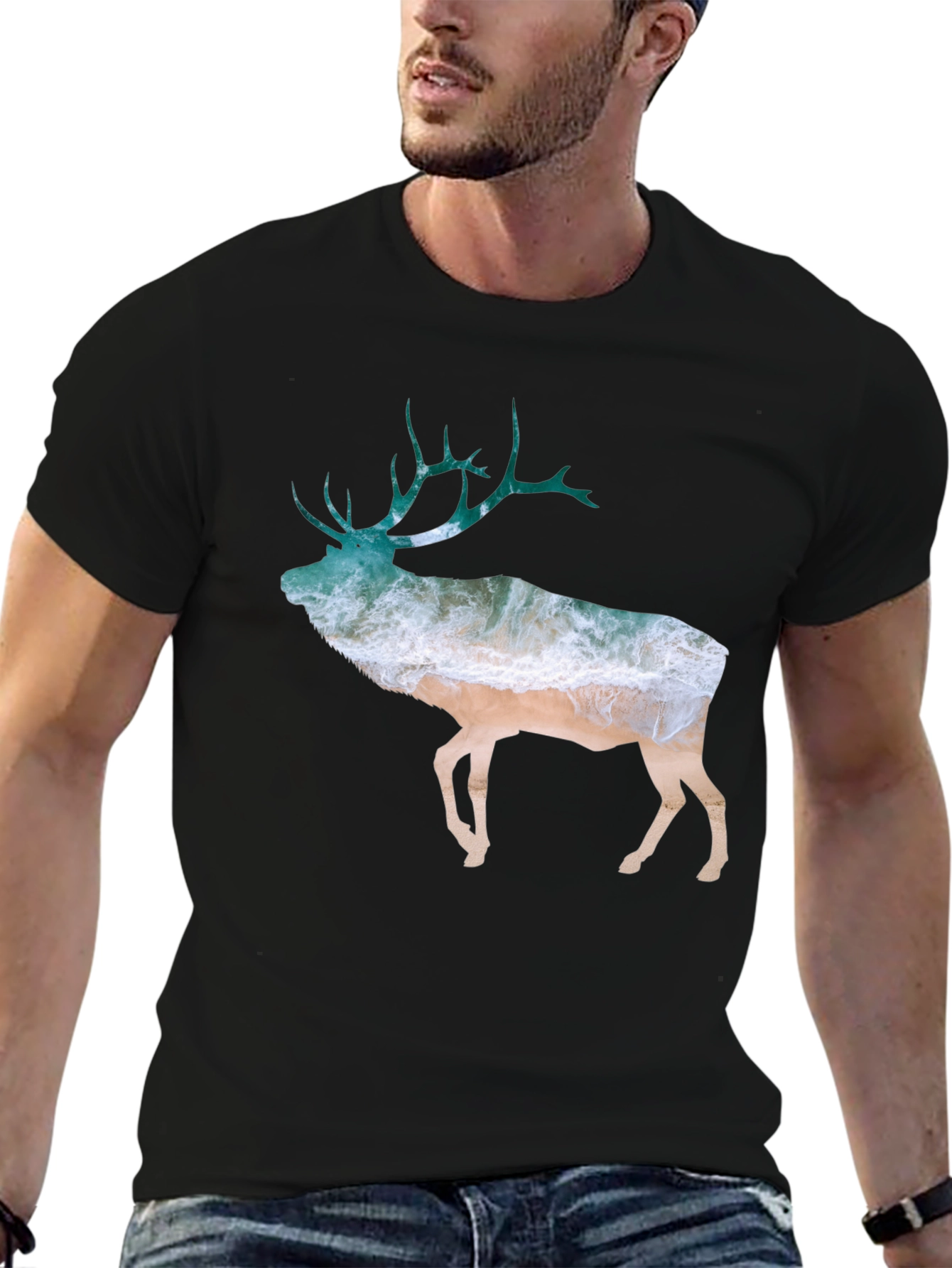 Nature-Inspired Deer Graphic Tee