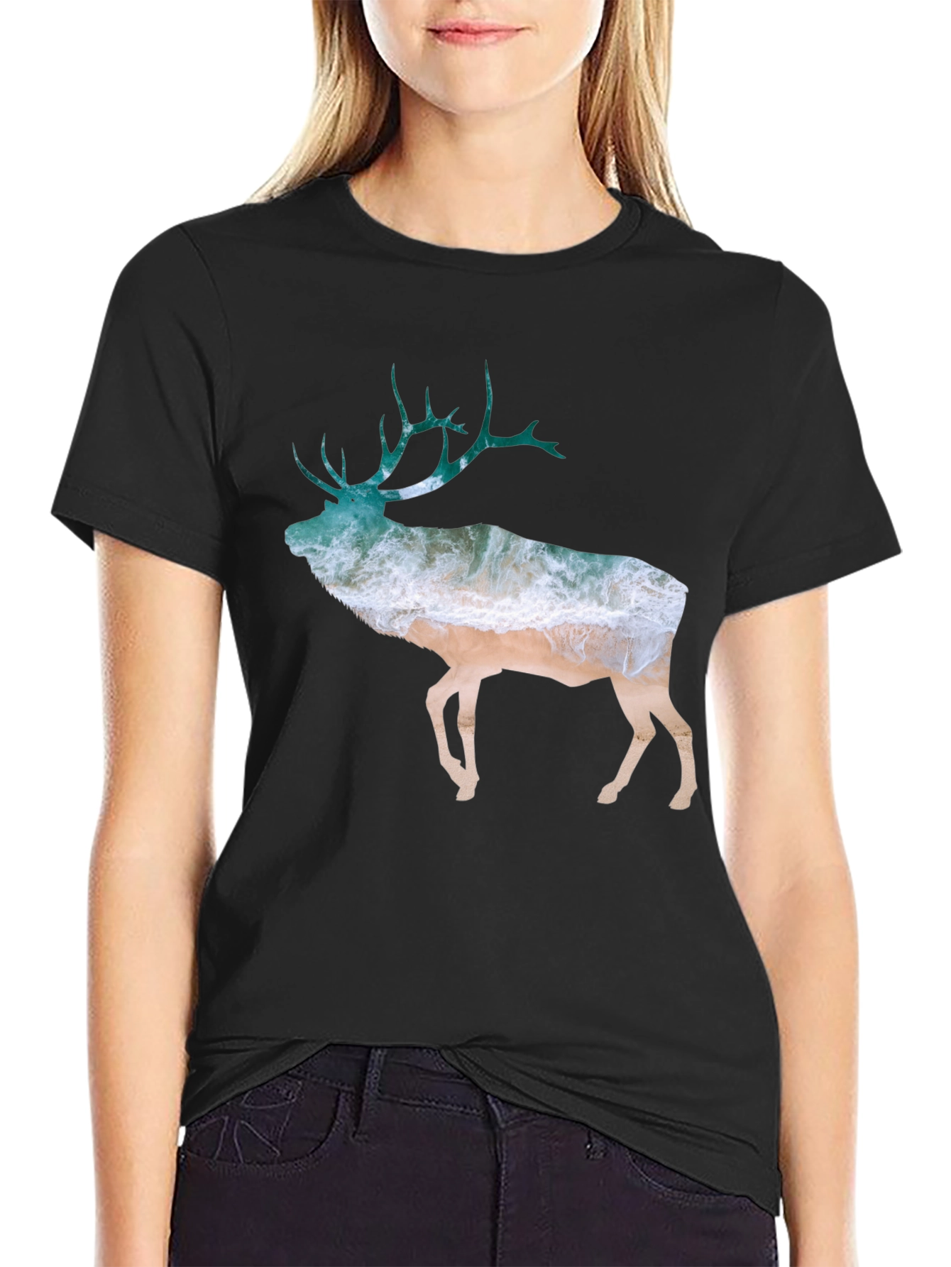 Nature-Inspired Deer Graphic Tee