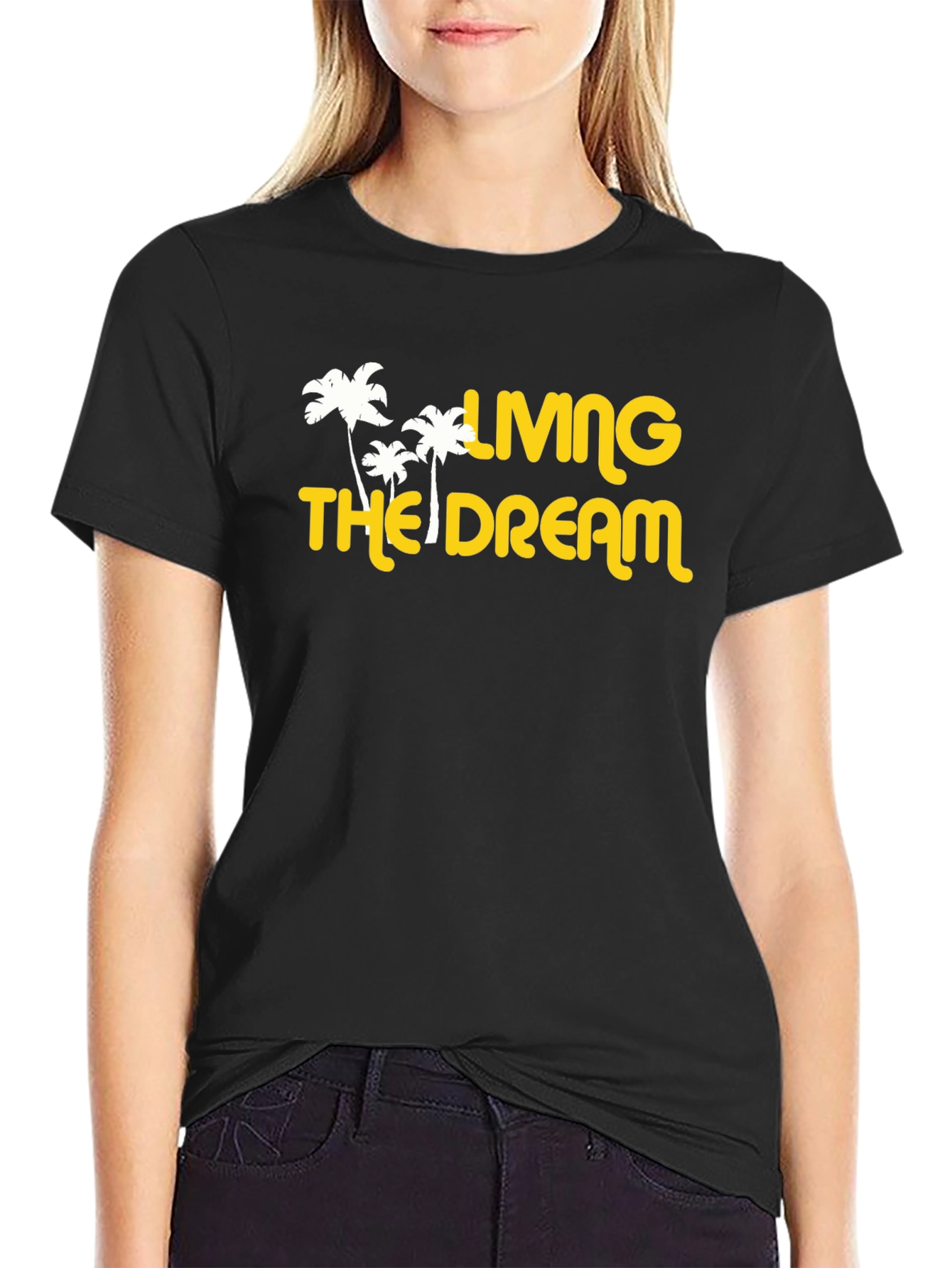 Living The Dream Graphic Tee - Black