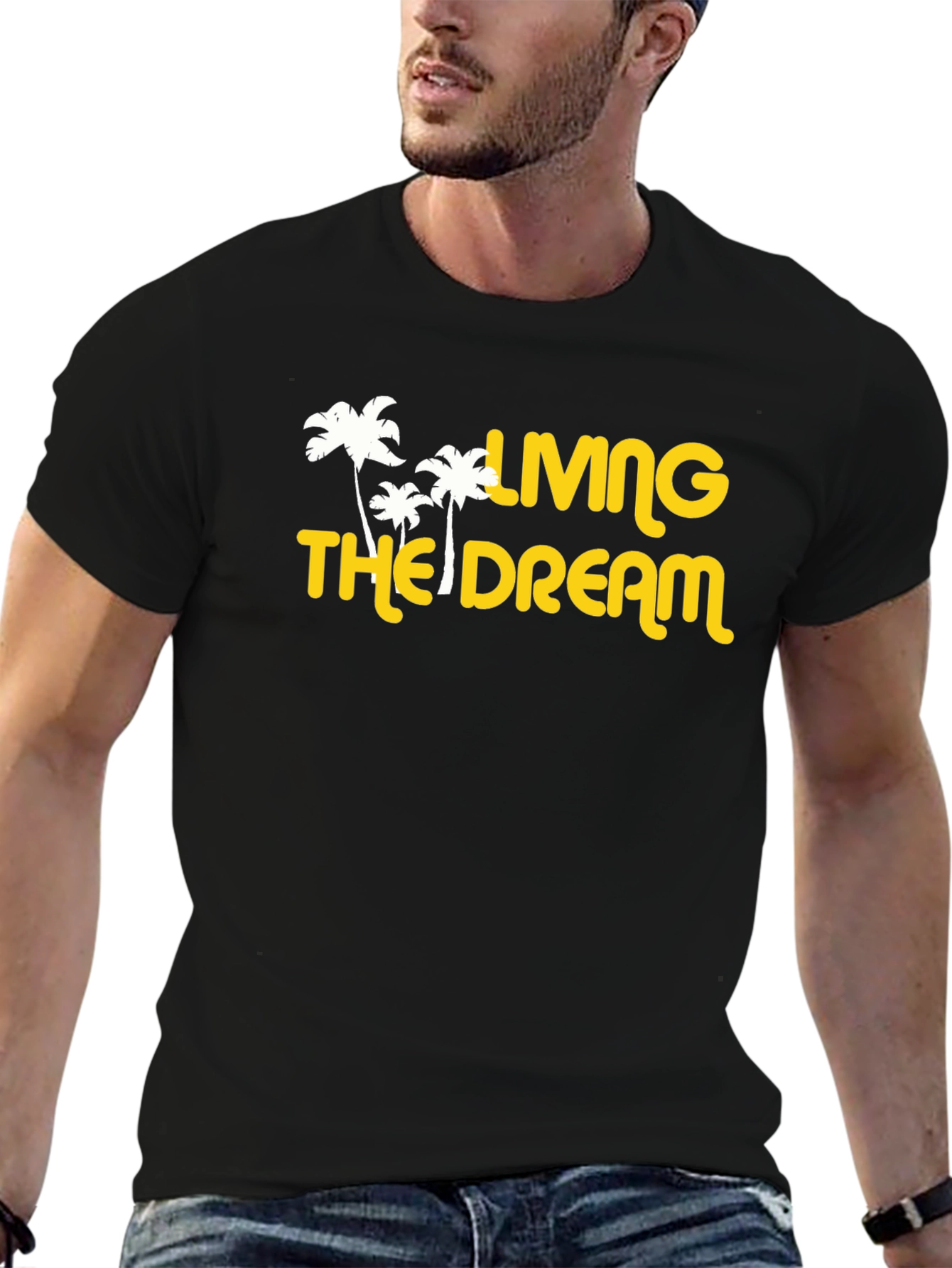 Living The Dream Graphic Tee - Black