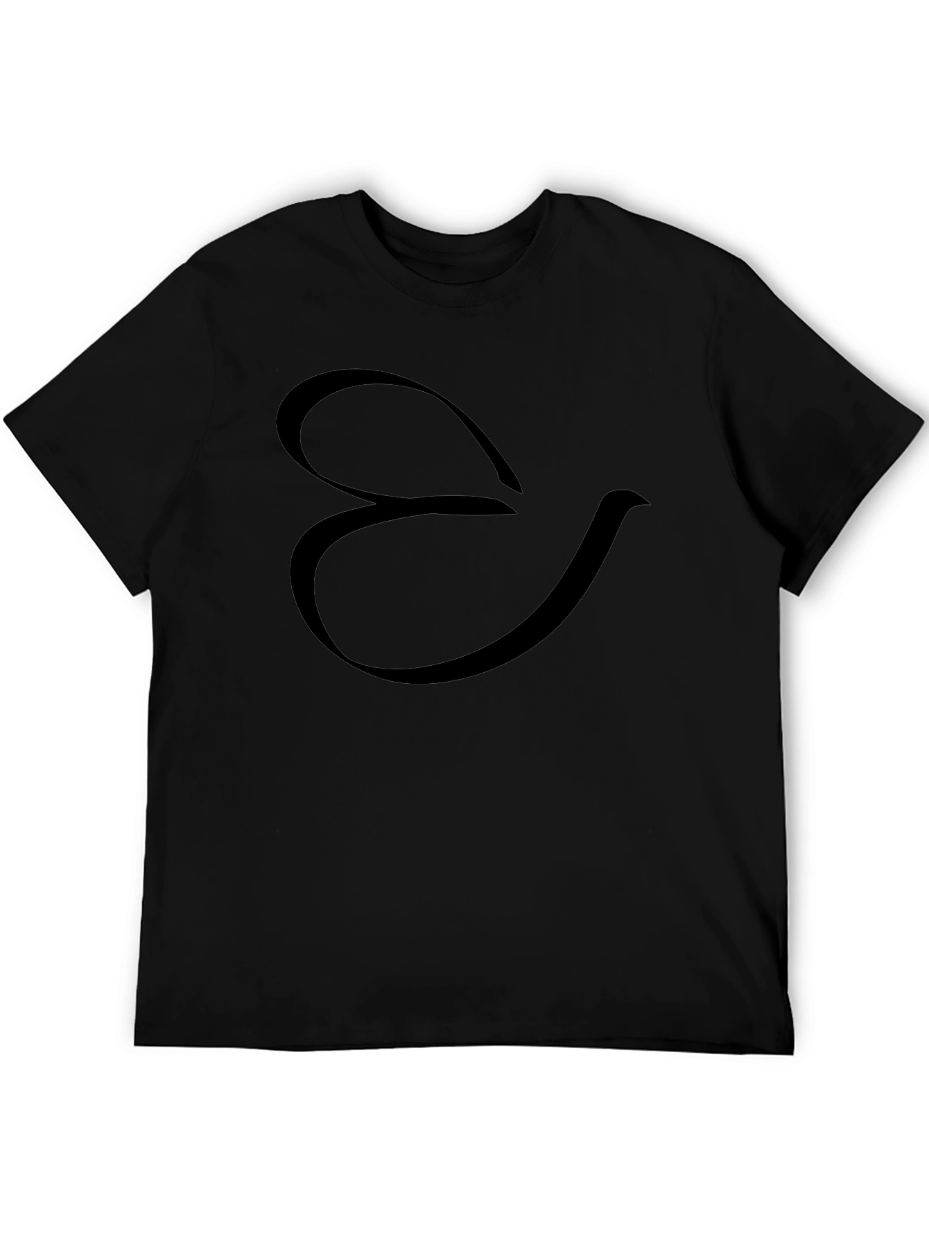Stylish Black T-Shirt with Abstract Design