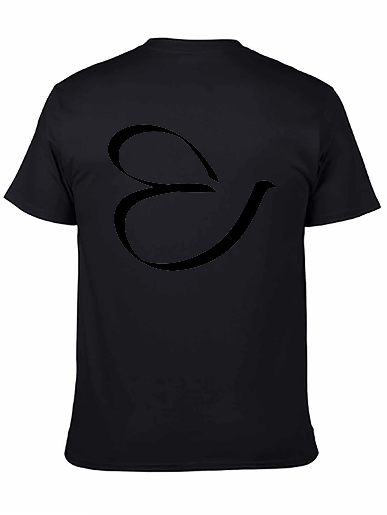 Stylish Black T-Shirt with Abstract Design