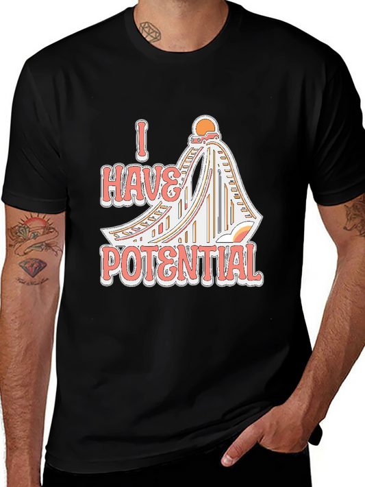 I Have Potential Roller Coaster Black Tee