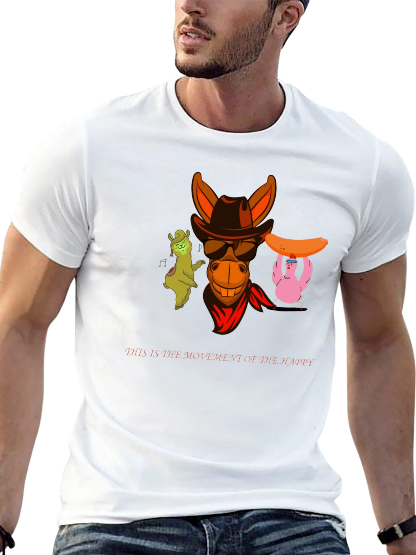 Funny Cartoon Character Black T-Shirt