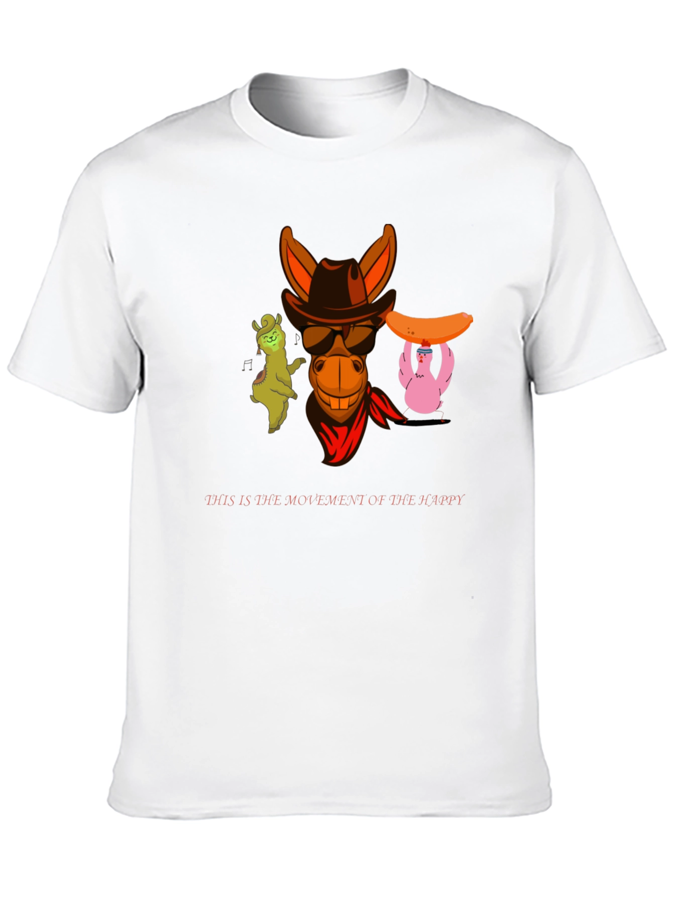 Funny Cartoon Character Black T-Shirt