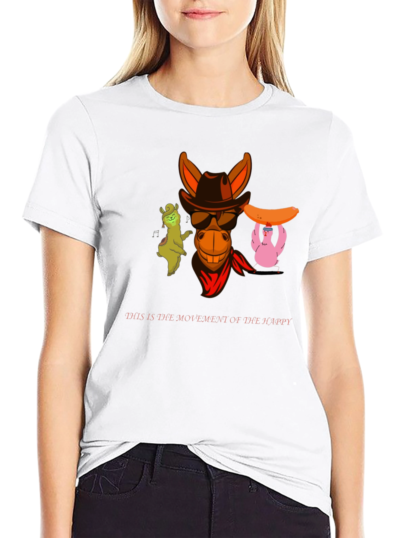 Funny Cartoon Character Black T-Shirt