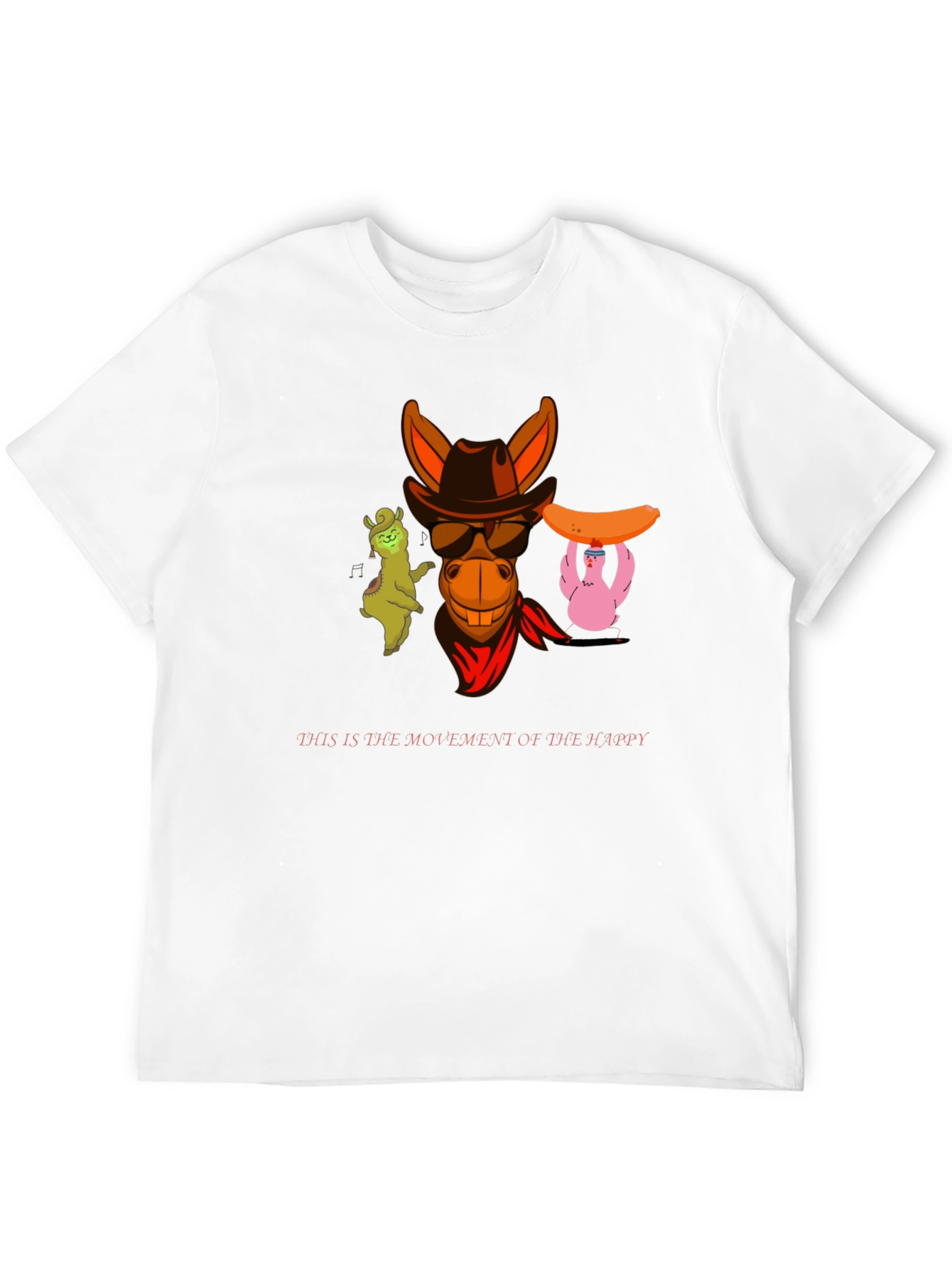 Funny Cartoon Character Black T-Shirt