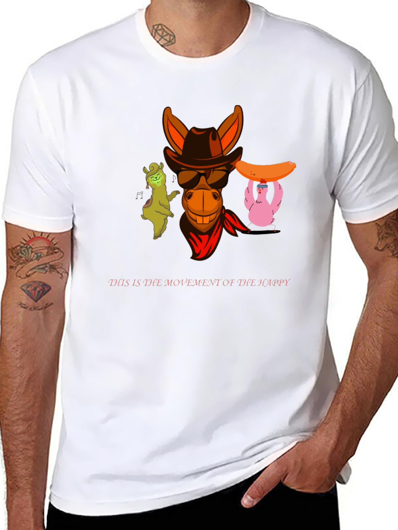 Funny Cartoon Character Black T-Shirt