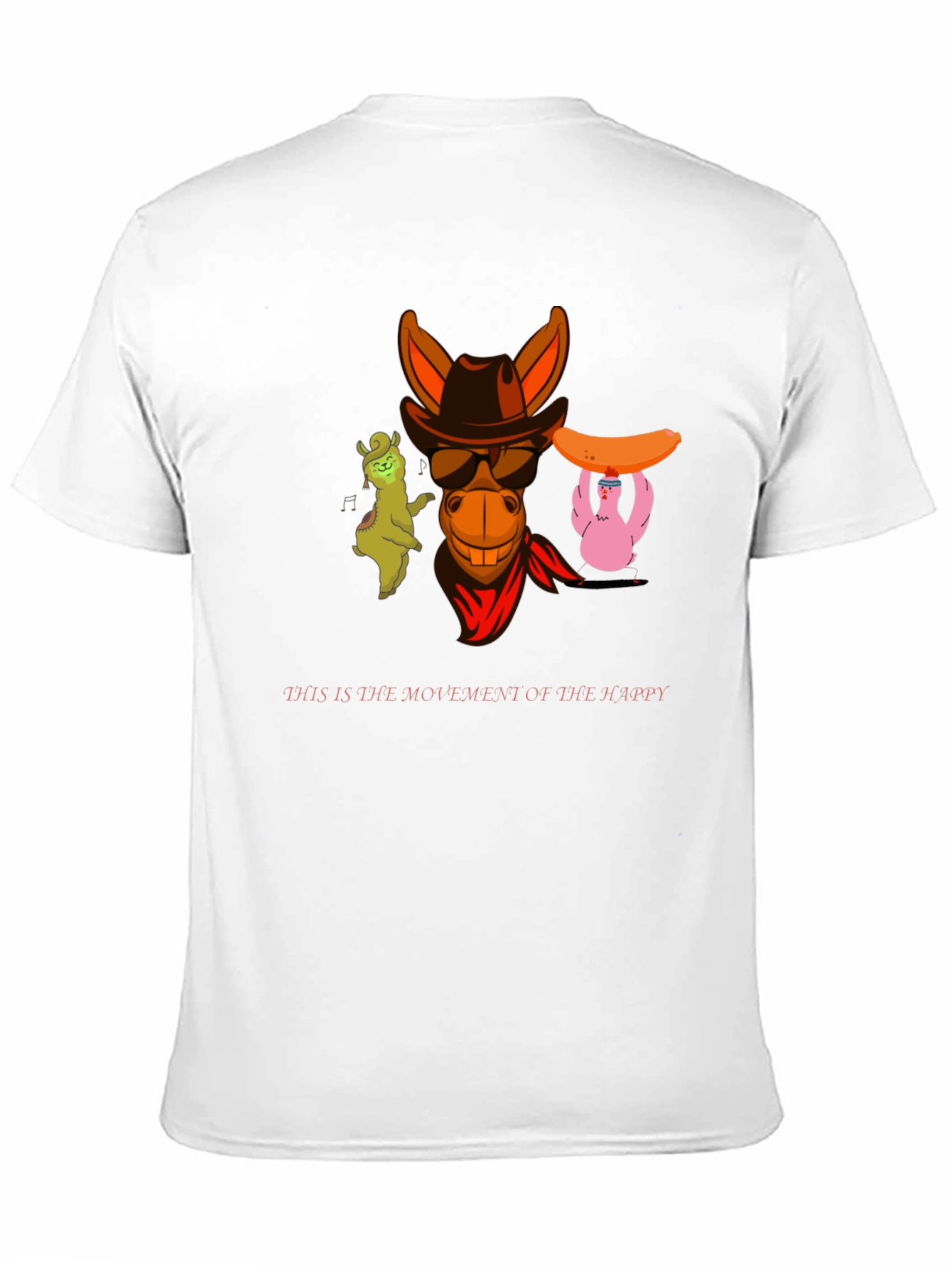 Funny Cartoon Character Black T-Shirt