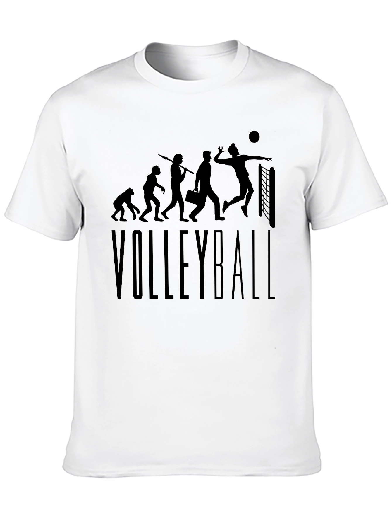 Volleyball Evolution Black T-Shirt