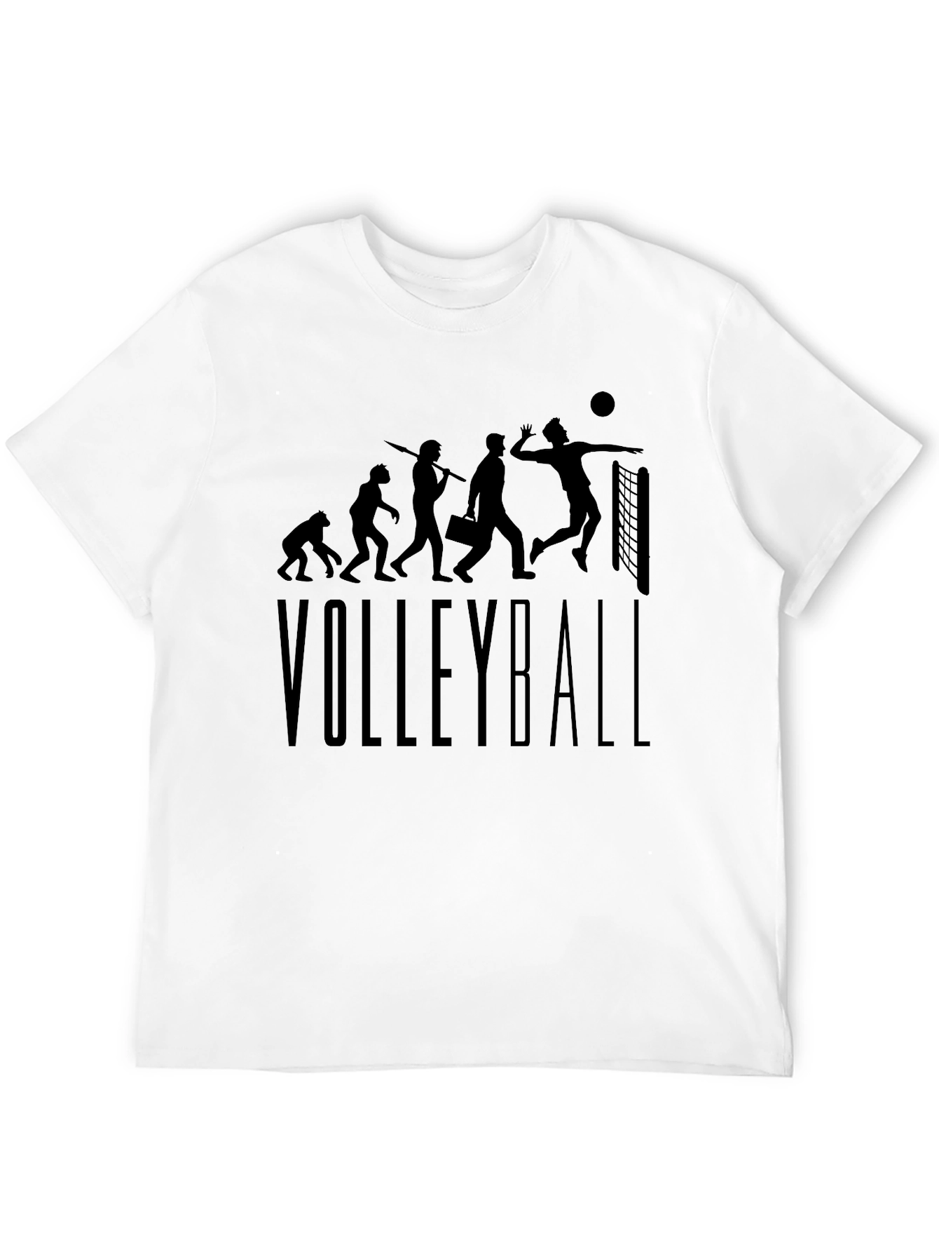 Volleyball Evolution Black T-Shirt