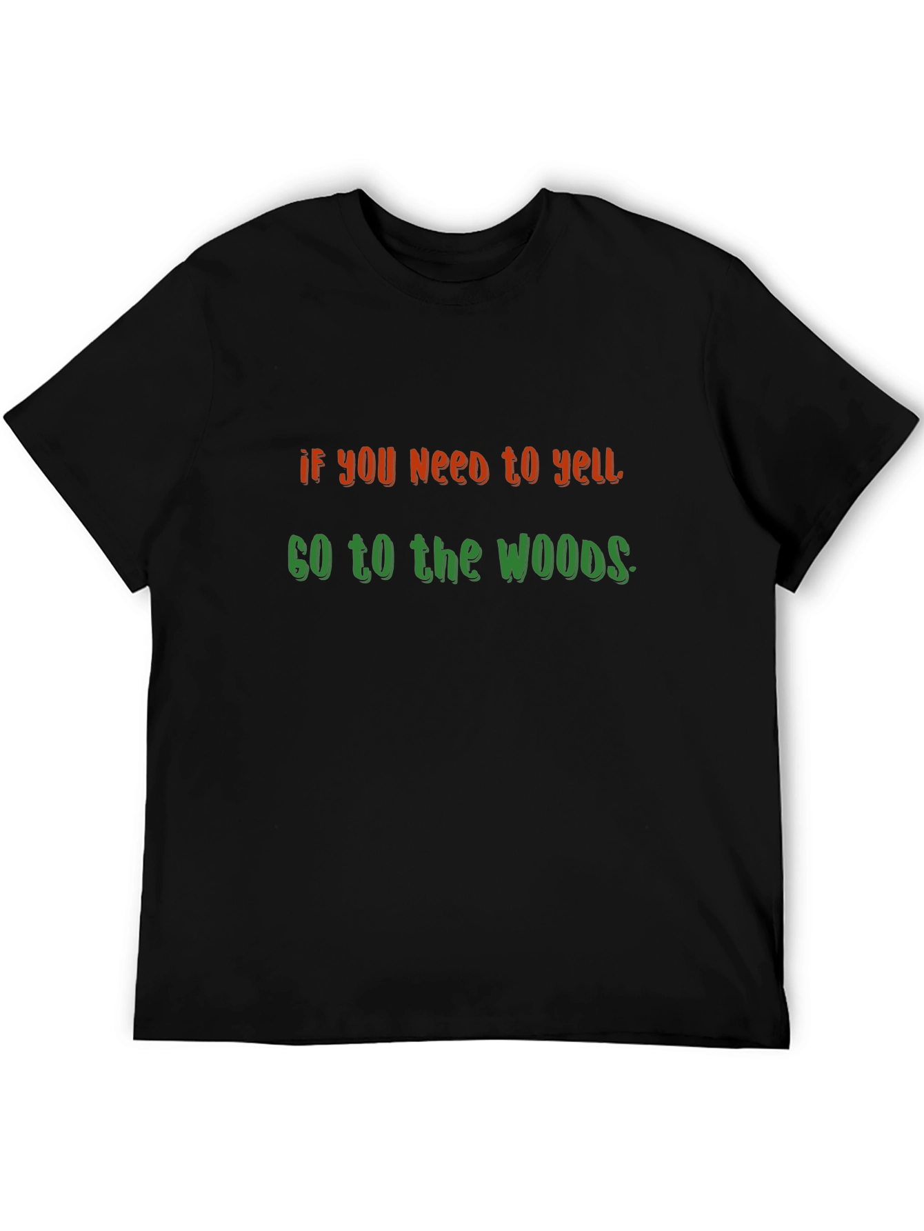 Yell in the Woods Black Graphic Tee