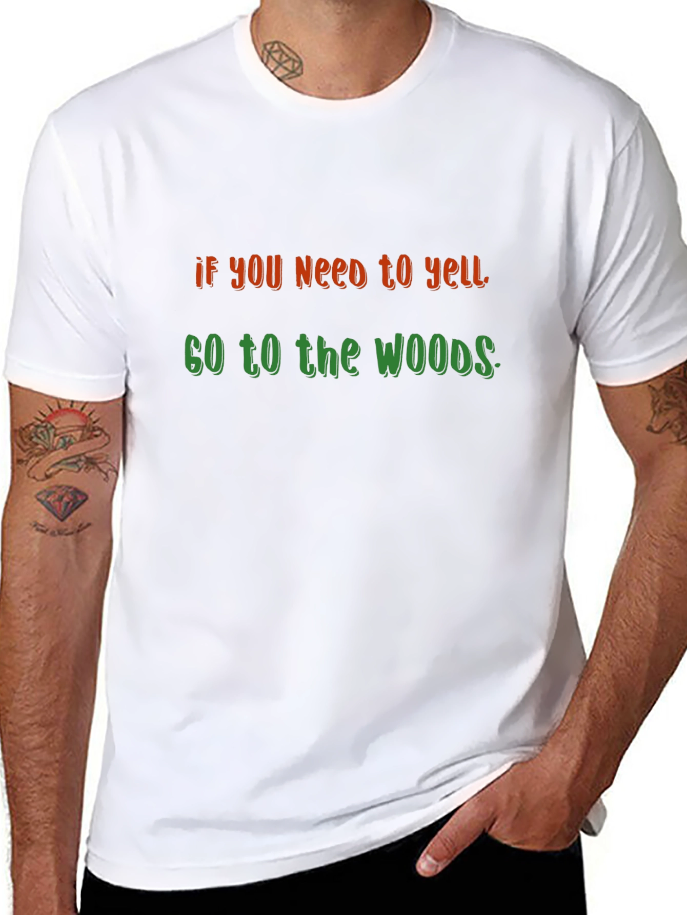 Yell in the Woods Black Graphic Tee