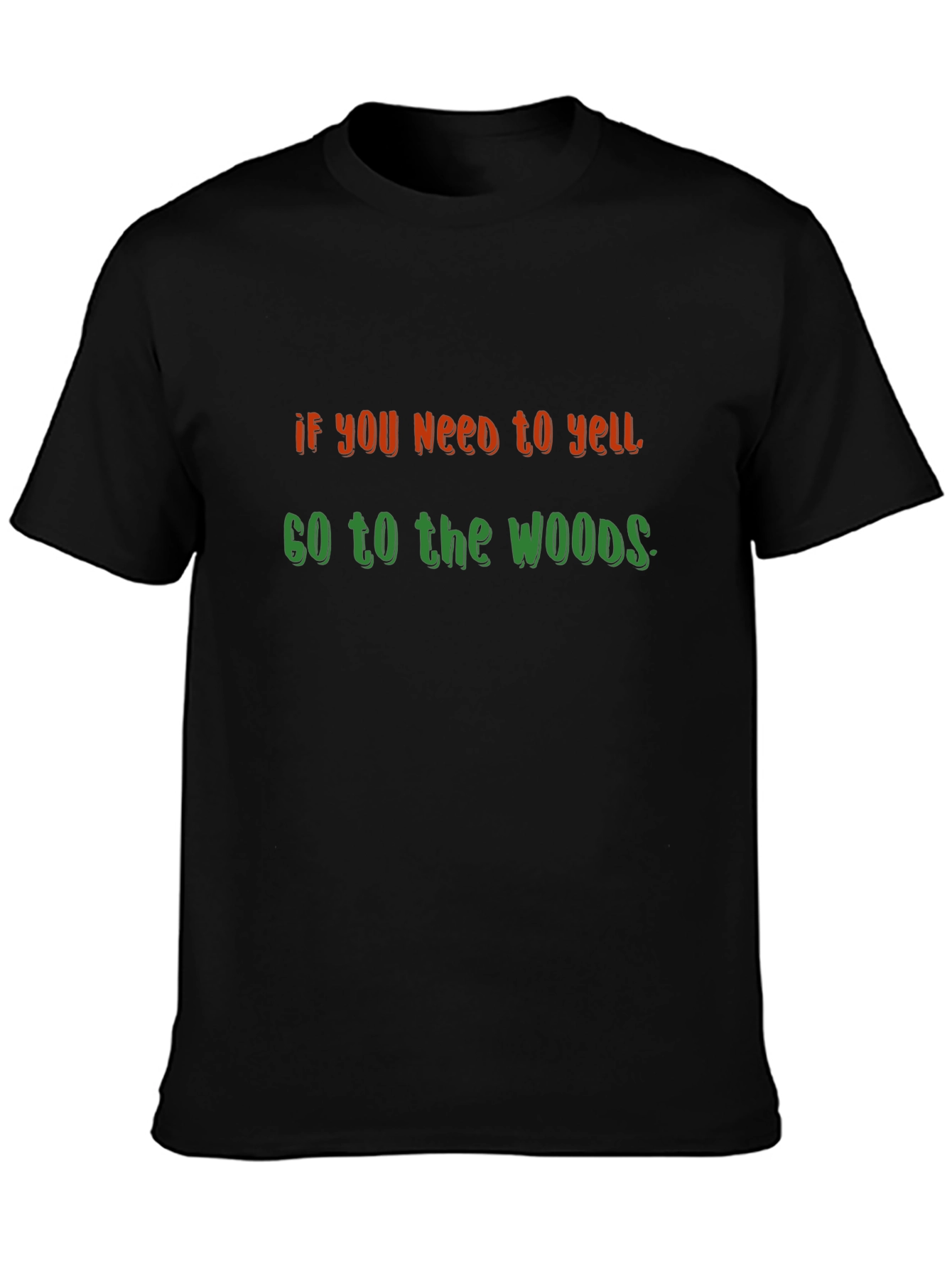 Yell in the Woods Black Graphic Tee