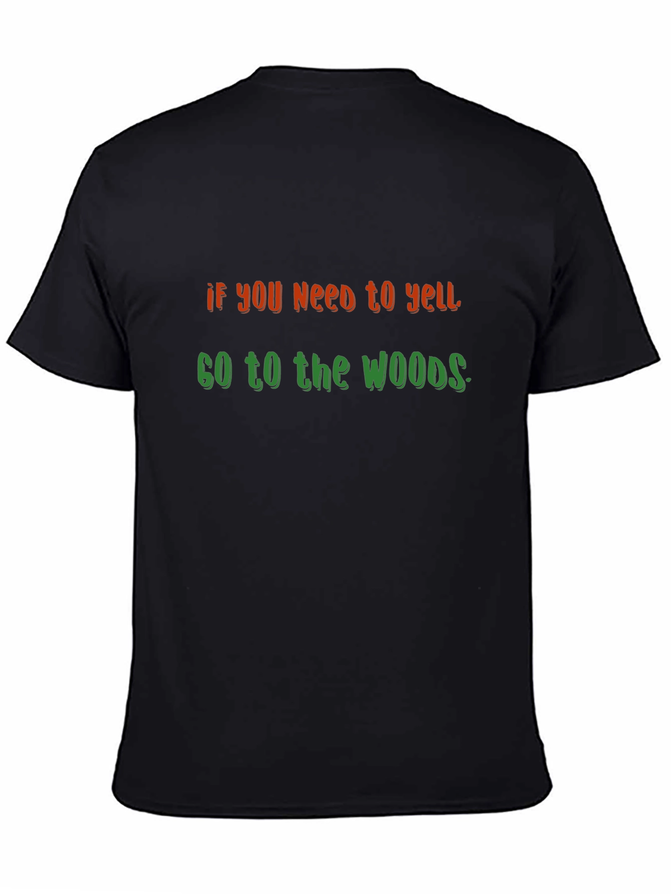 Yell in the Woods Black Graphic Tee