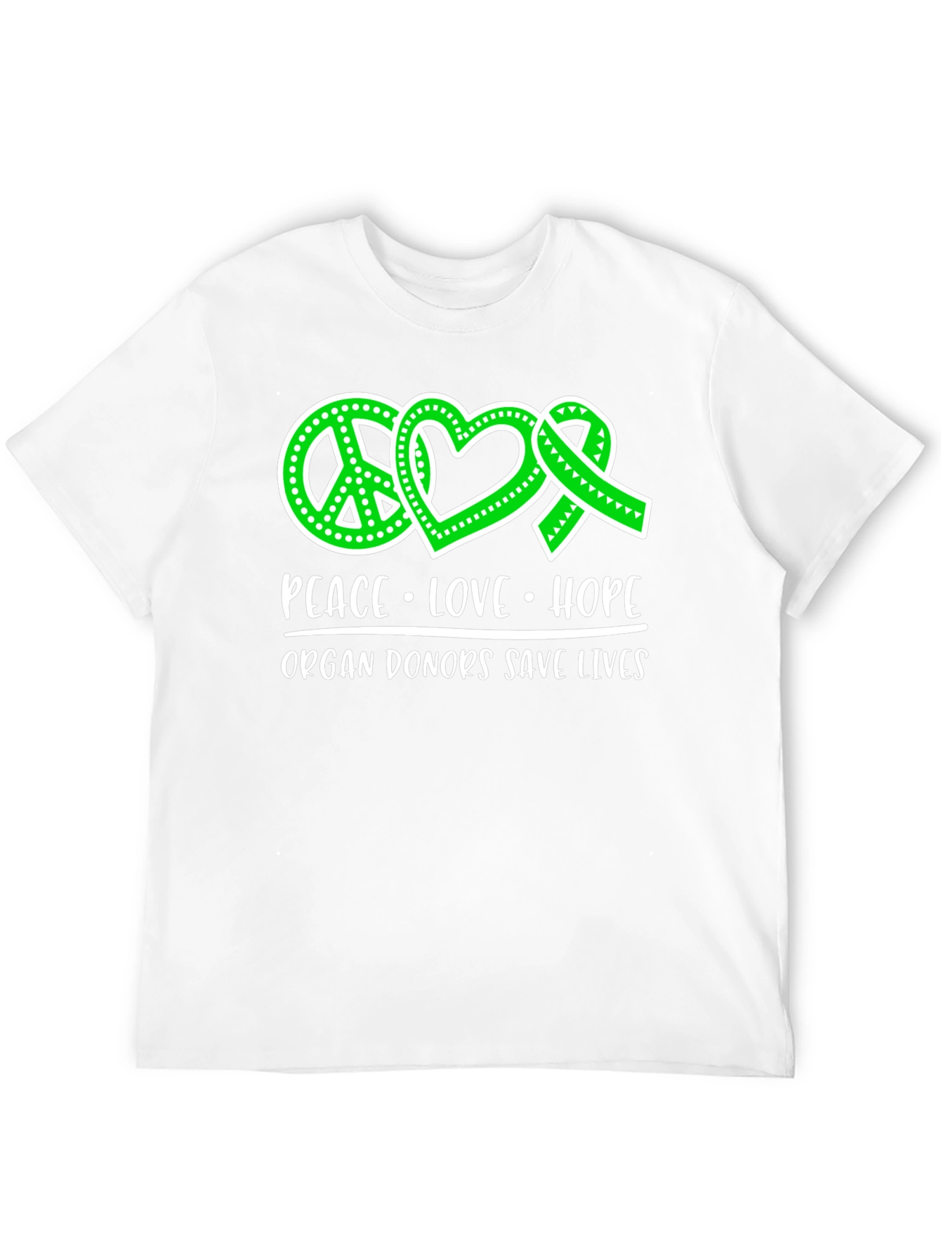 Peace Love Hope Organ Donor T-Shirt