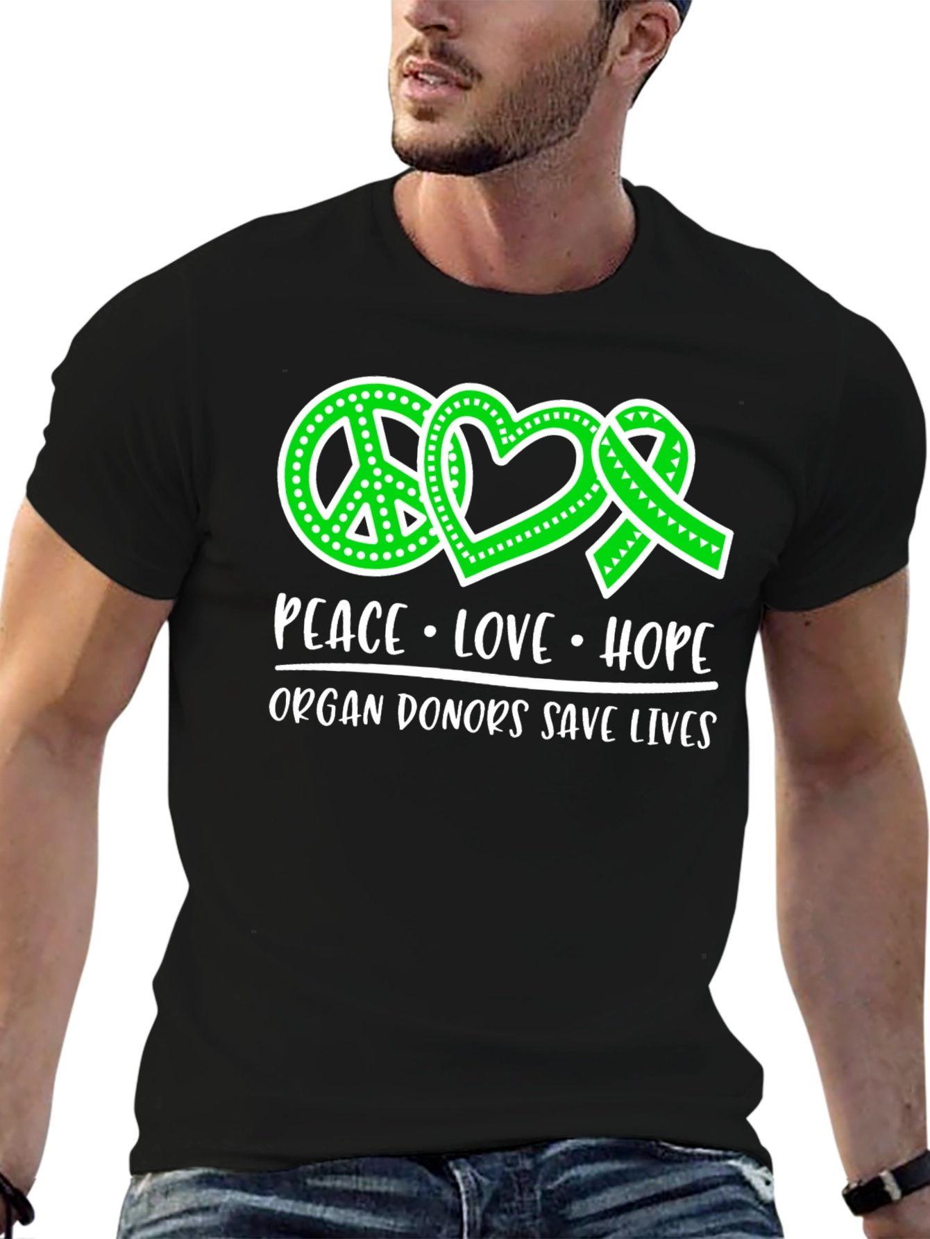 Peace Love Hope Organ Donor T-Shirt