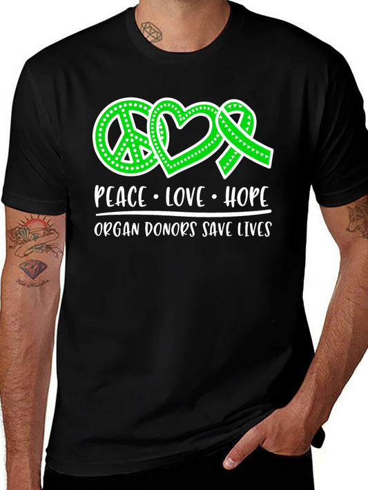 Peace Love Hope Organ Donor T-Shirt