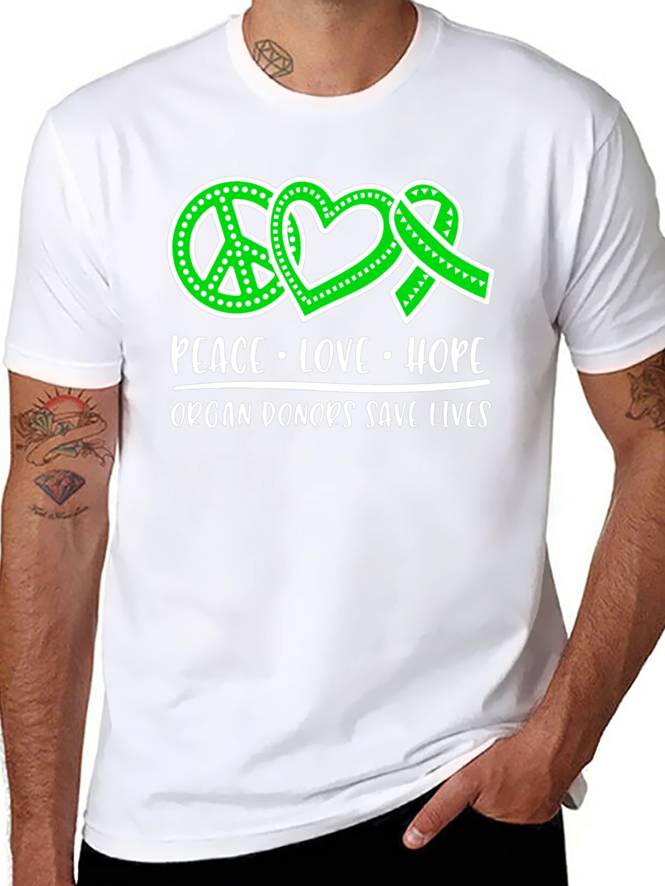 Peace Love Hope Organ Donor T-Shirt