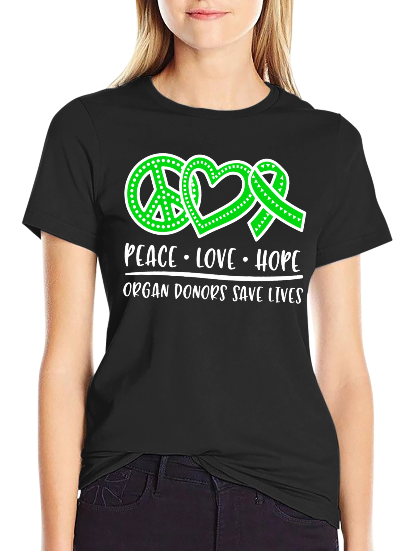 Peace Love Hope Organ Donor T-Shirt