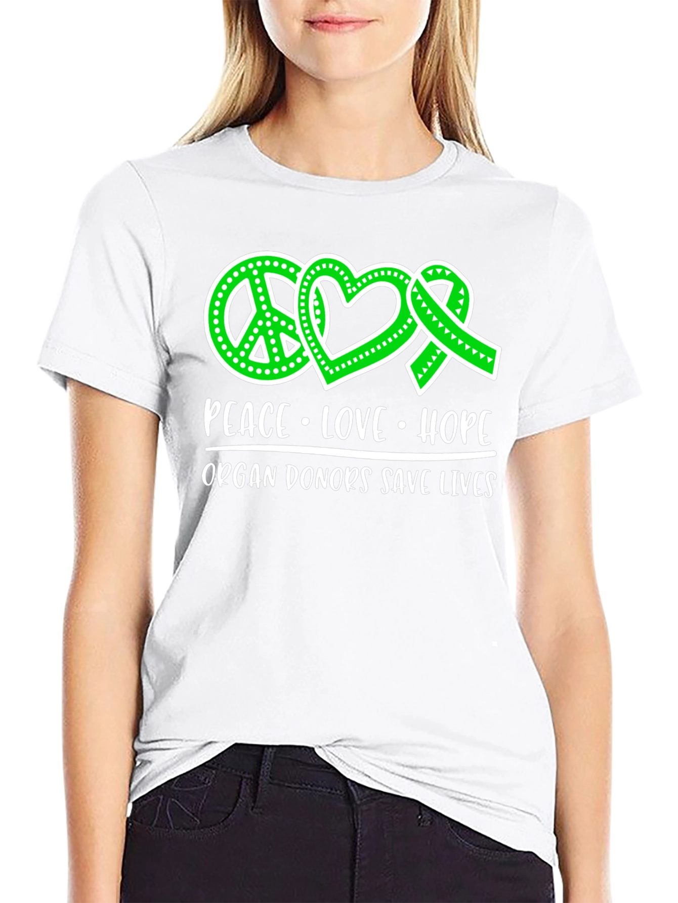 Peace Love Hope Organ Donor T-Shirt