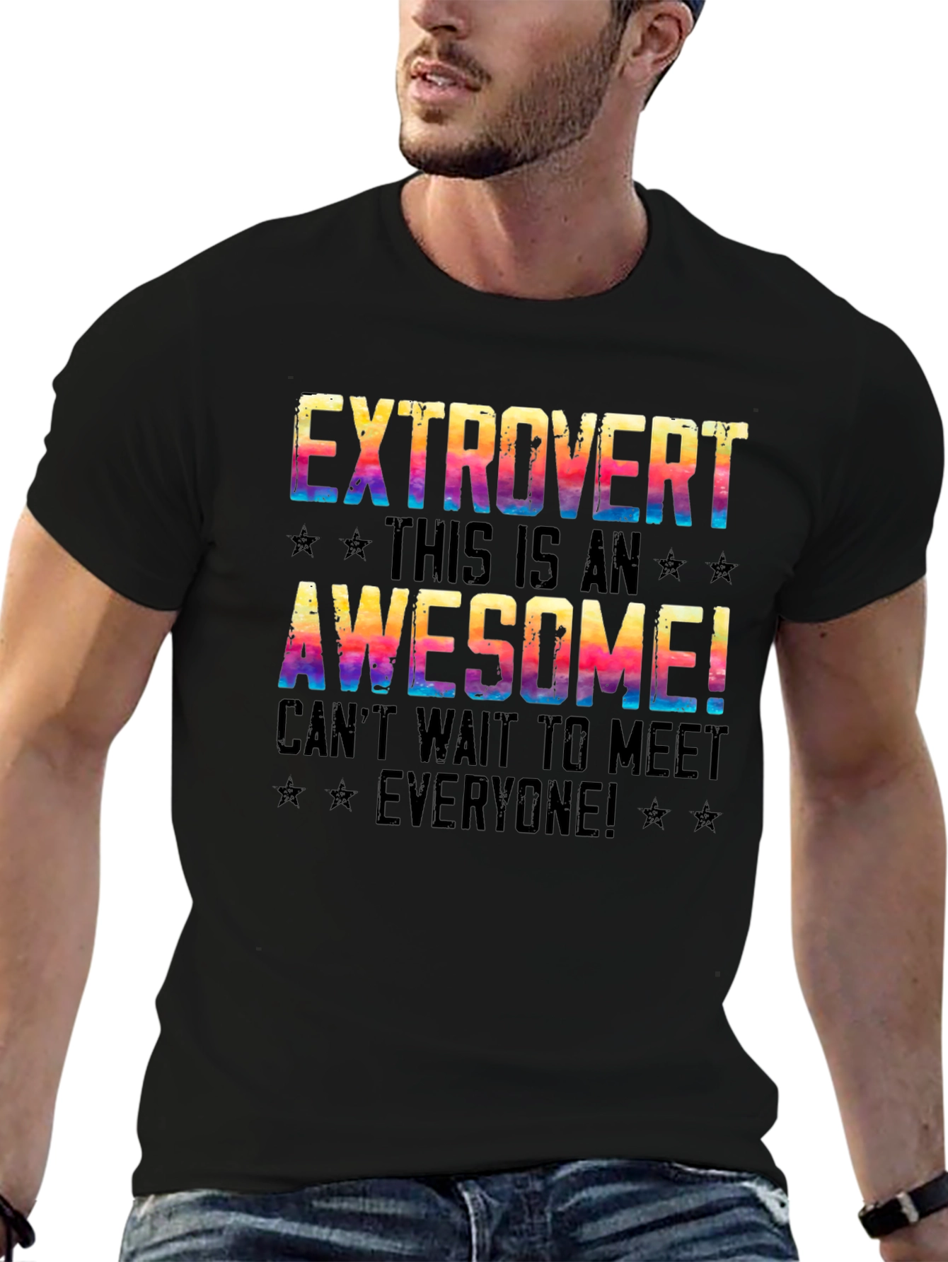 Extrovert Graphic T-Shirt - Awesome Meet Everyone Tee