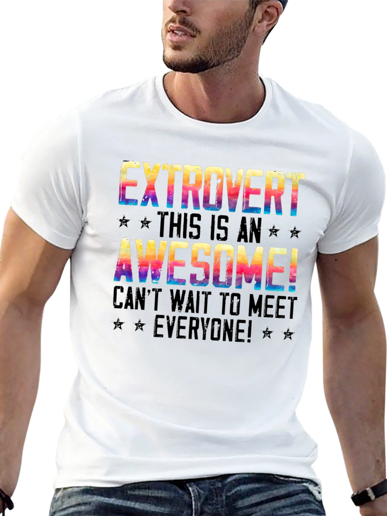 Extrovert Graphic T-Shirt - Awesome Meet Everyone Tee