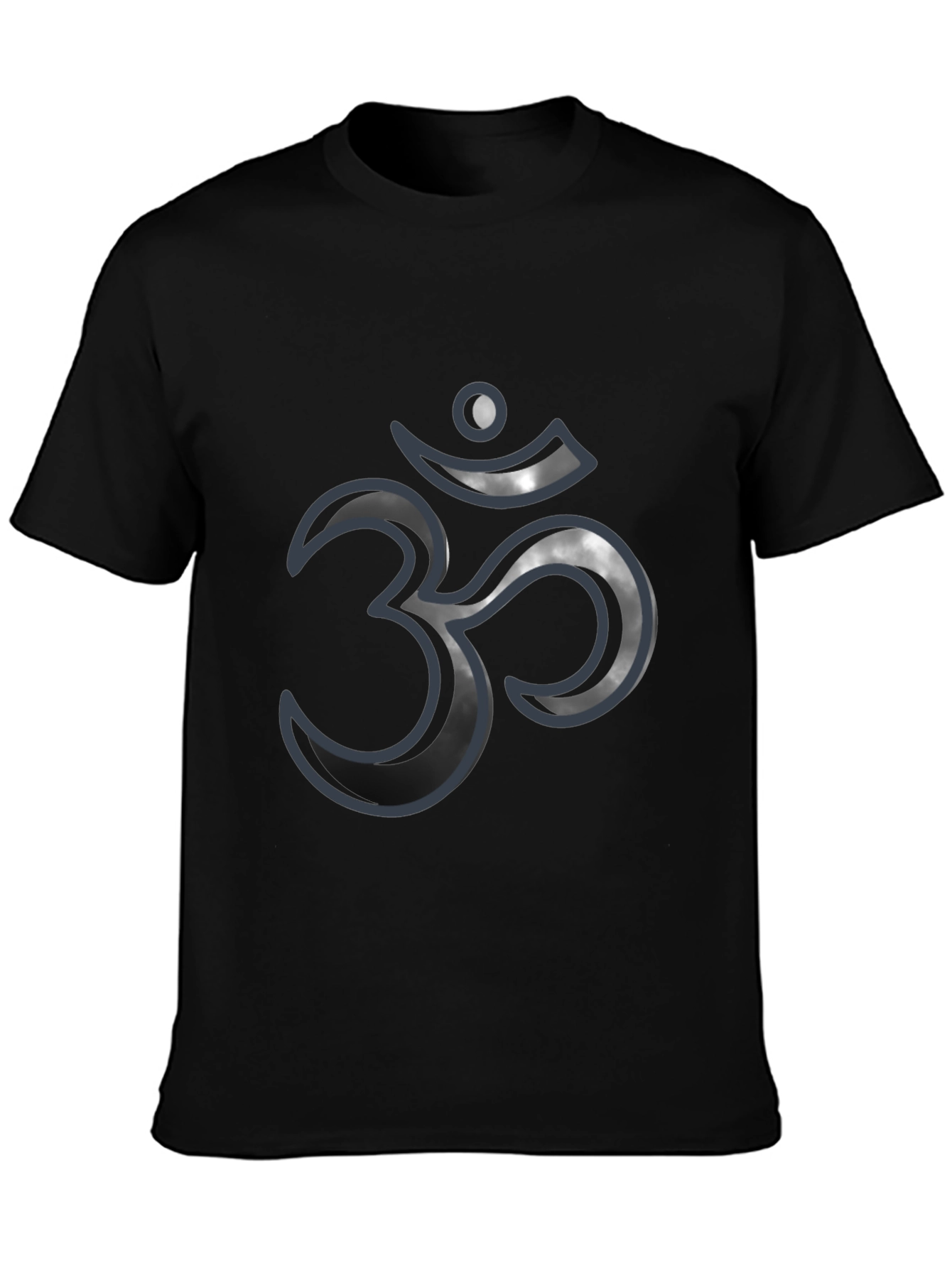 Mens Black T-Shirt with Om Symbol Design