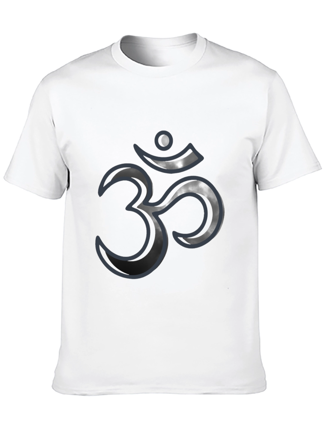 Mens Black T-Shirt with Om Symbol Design