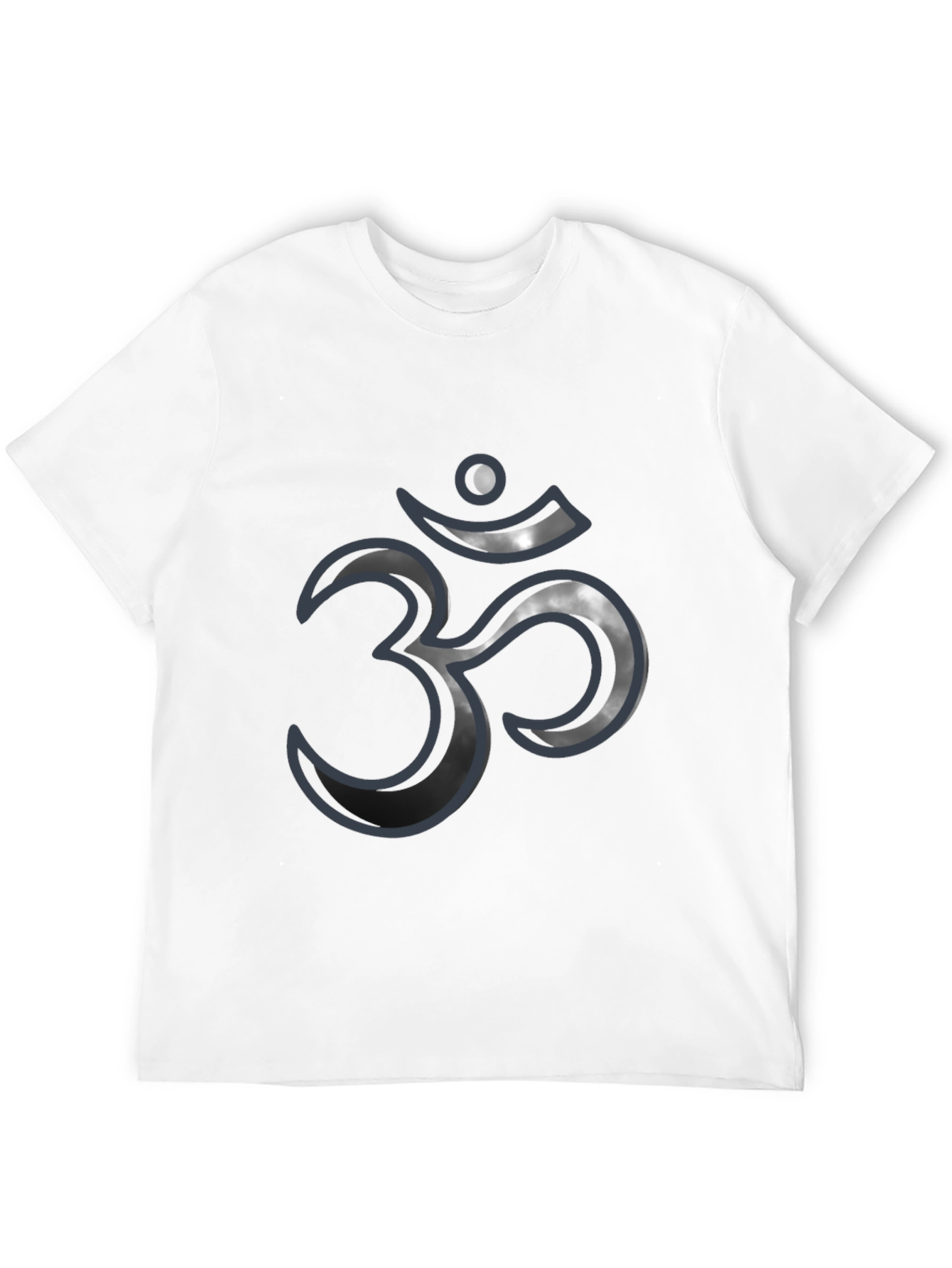 Mens Black T-Shirt with Om Symbol Design