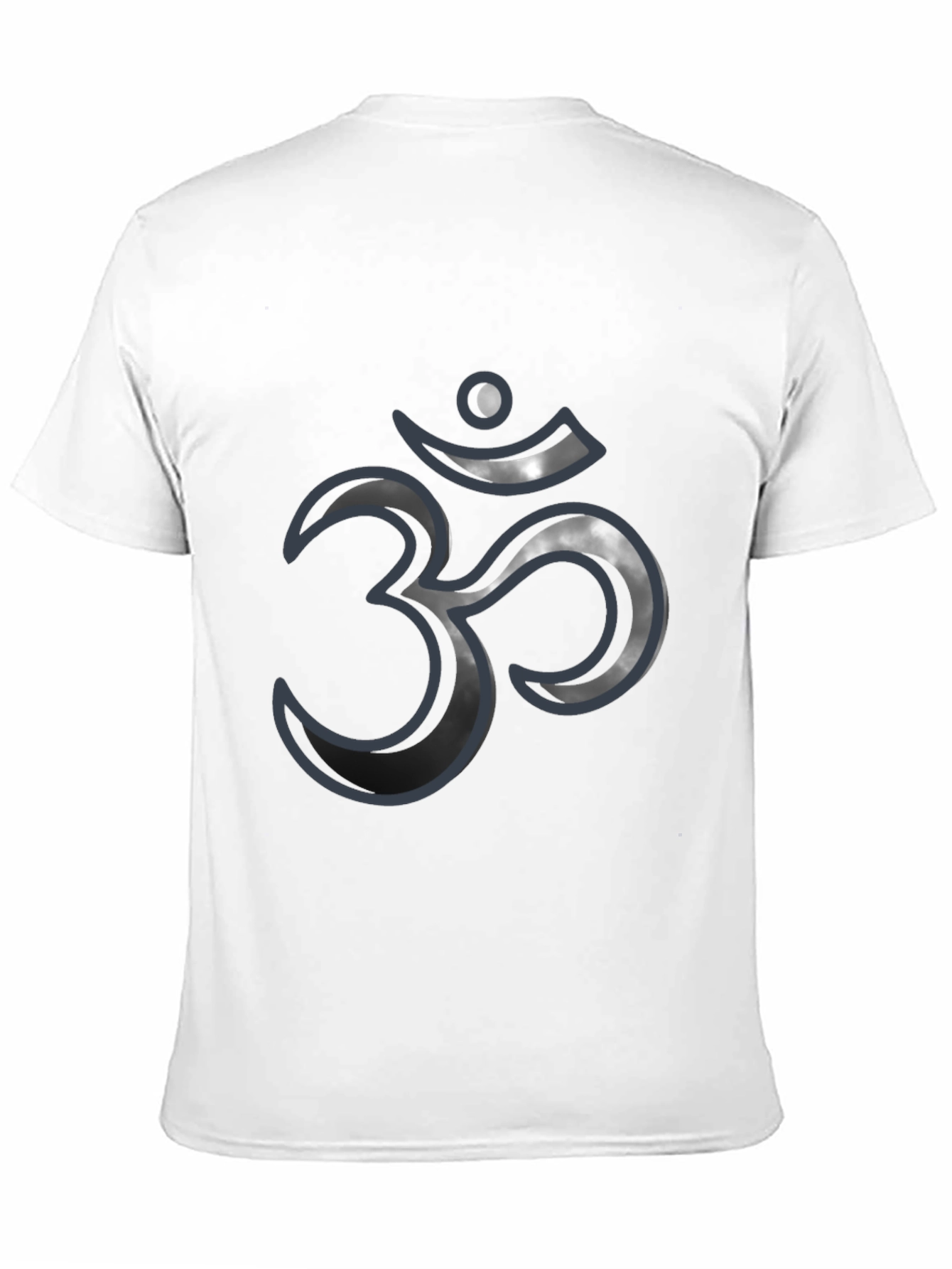Mens Black T-Shirt with Om Symbol Design