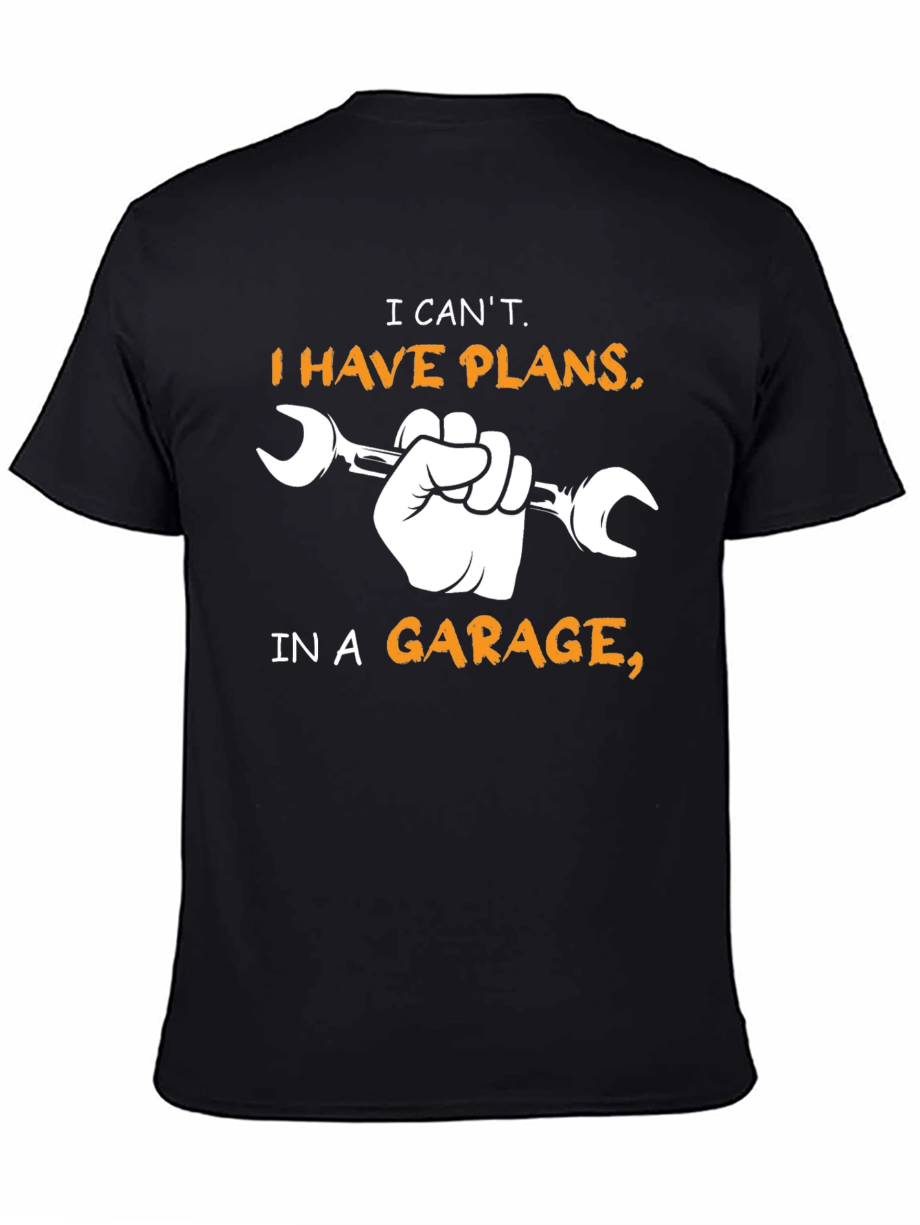 Garage Plans T-Shirt - Mechanic Hand Wrench Tee