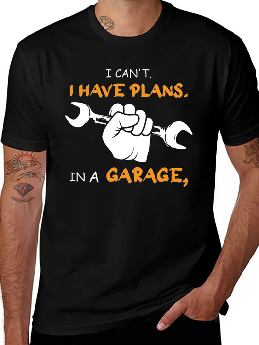 Garage Plans T-Shirt - Mechanic Hand Wrench Tee