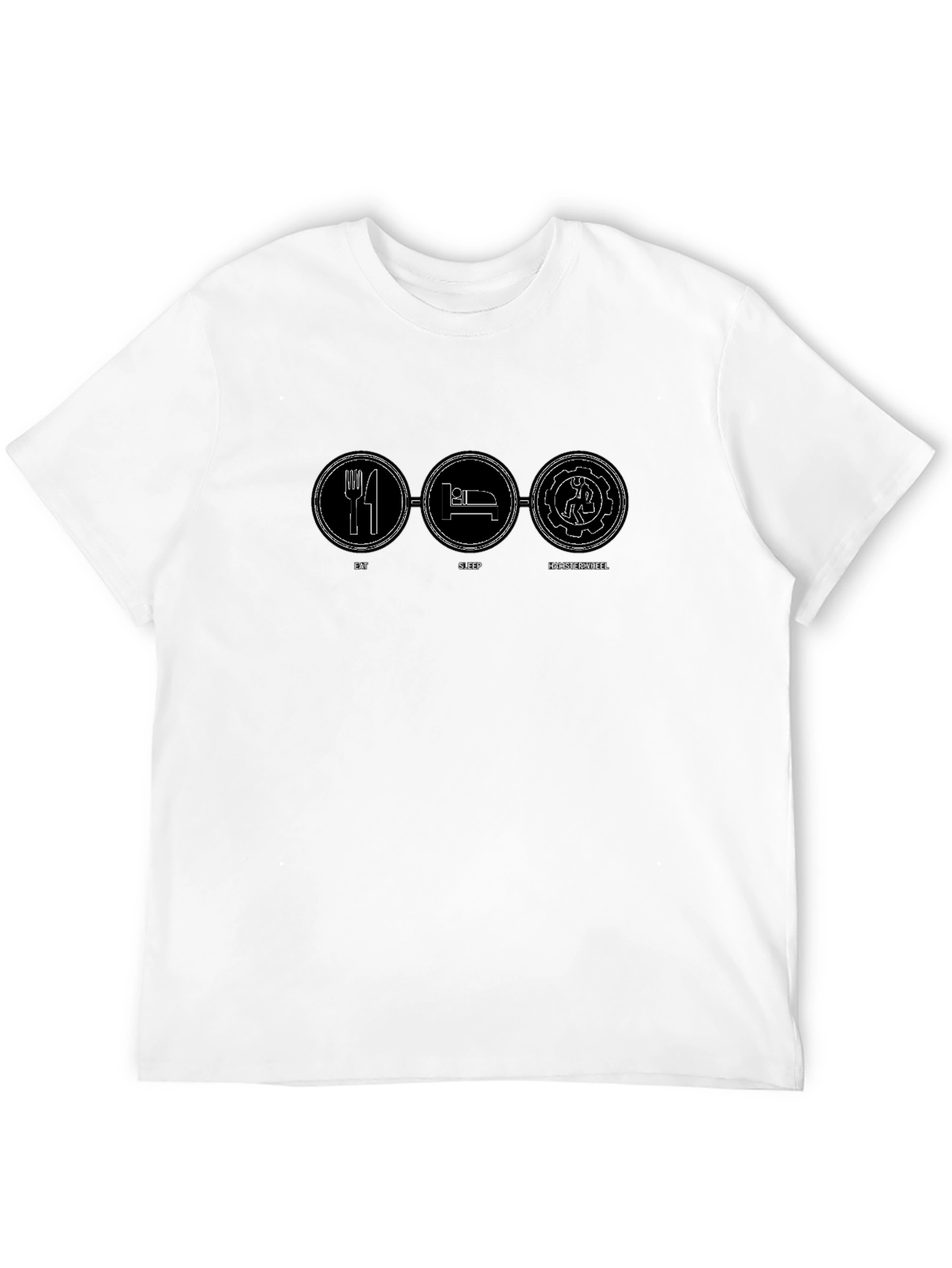 Eat Sleep Hamster Wheel Funny Graphic Tee