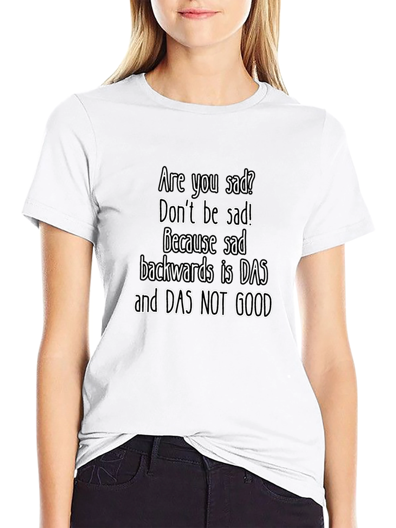 Funny Sad Backwards Graphic T-Shirt