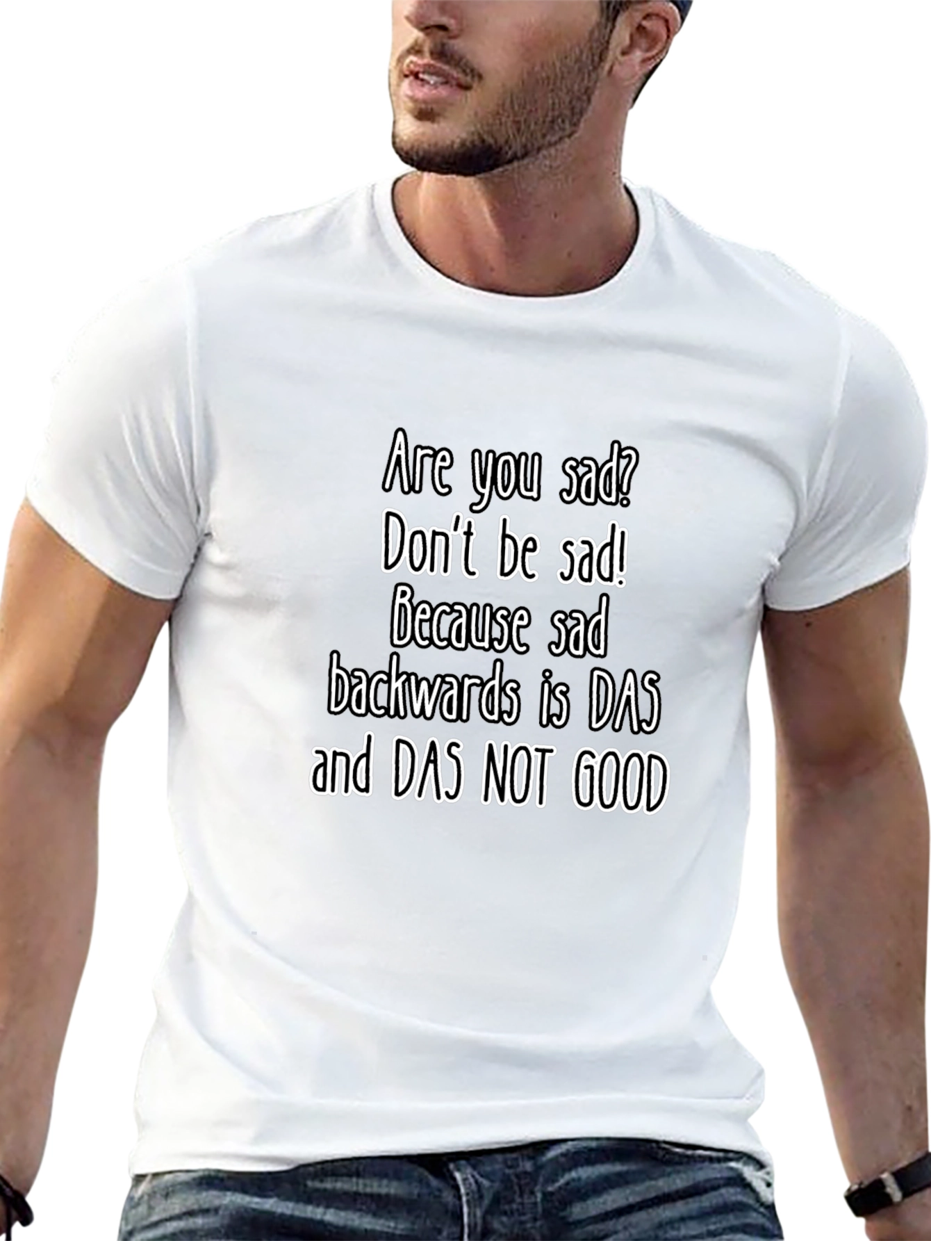 Funny Sad Backwards Graphic T-Shirt