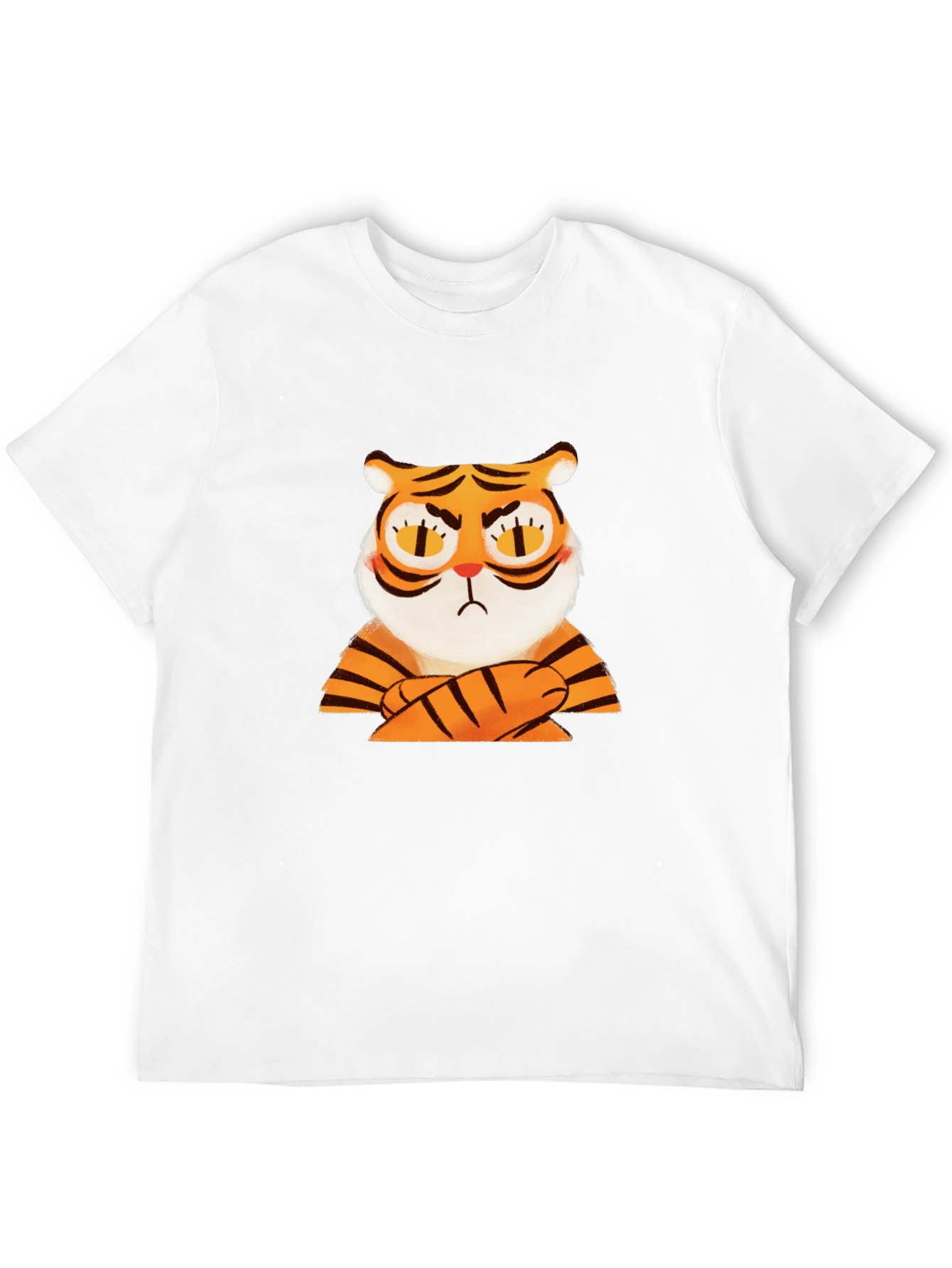 Grumpy Tiger Graphic T-Shirt - Black