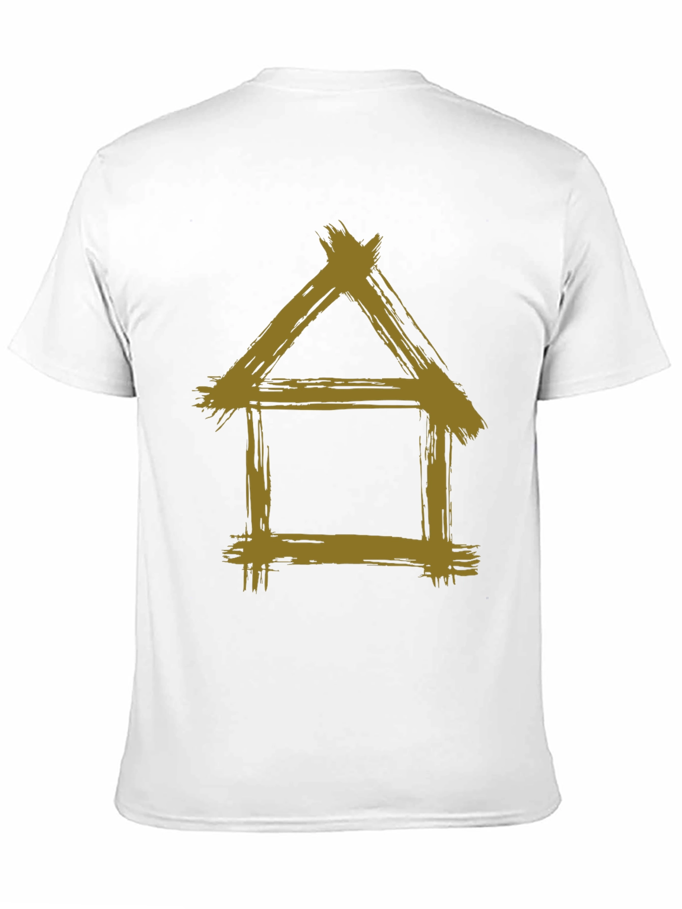 Rustic House Graphic Tee - Black Cotton T-Shirt