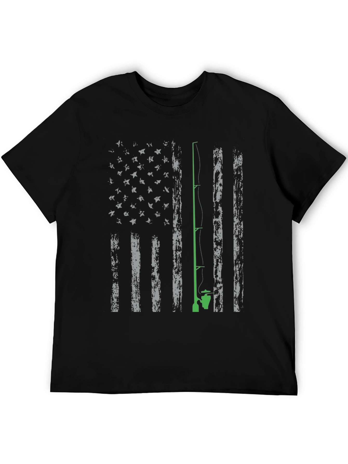 Fishing American Flag Graphic Tee
