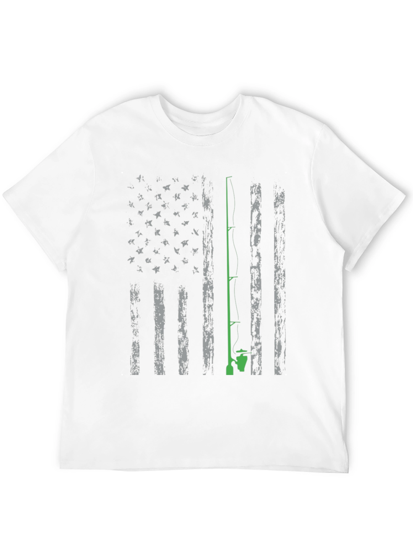 Fishing American Flag Graphic Tee