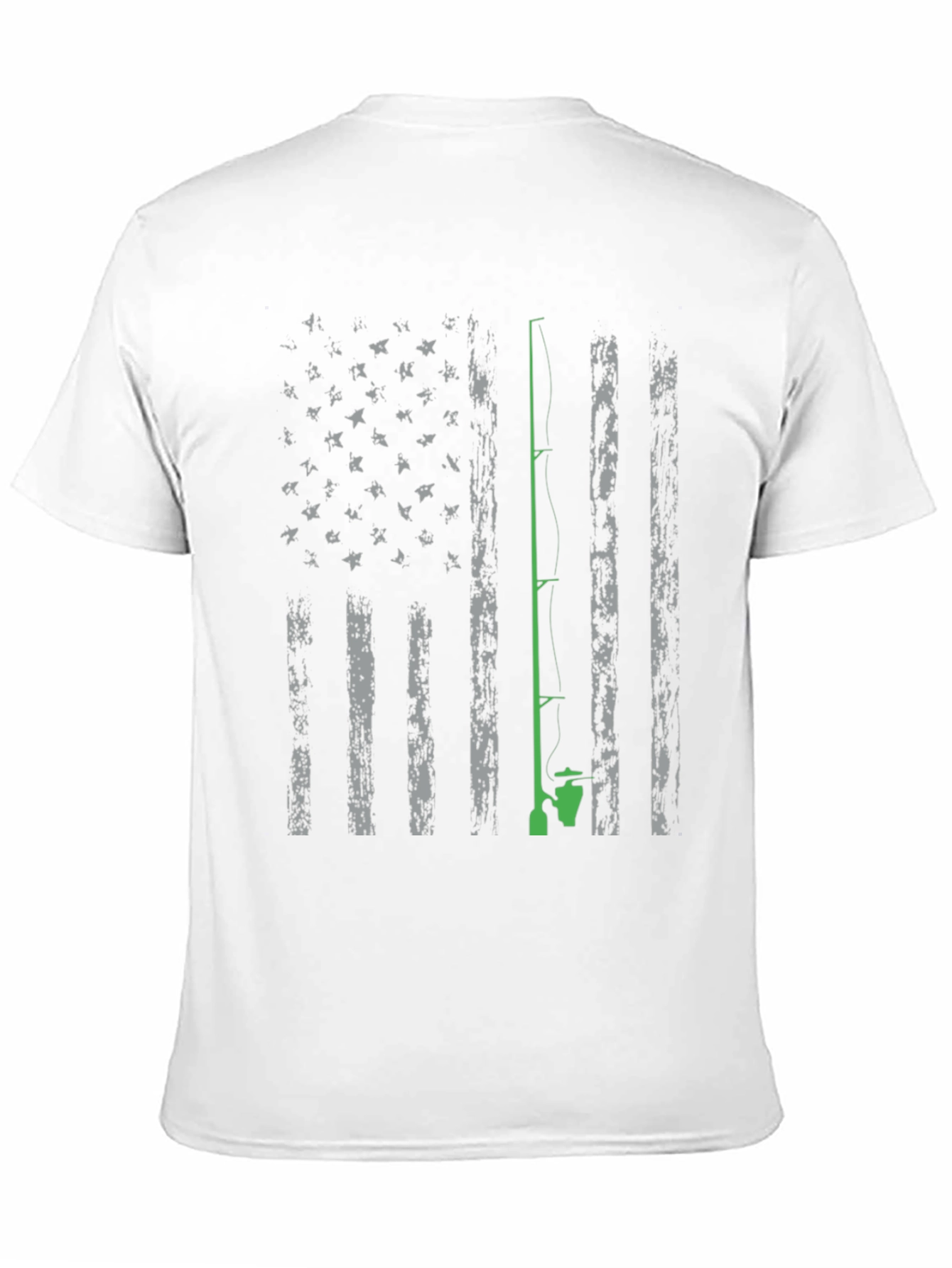 Fishing American Flag Graphic Tee