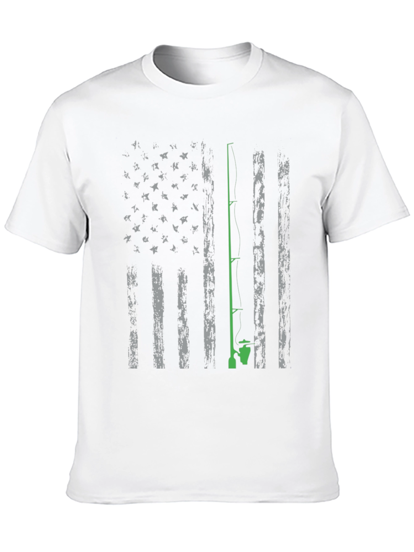 Fishing American Flag Graphic Tee