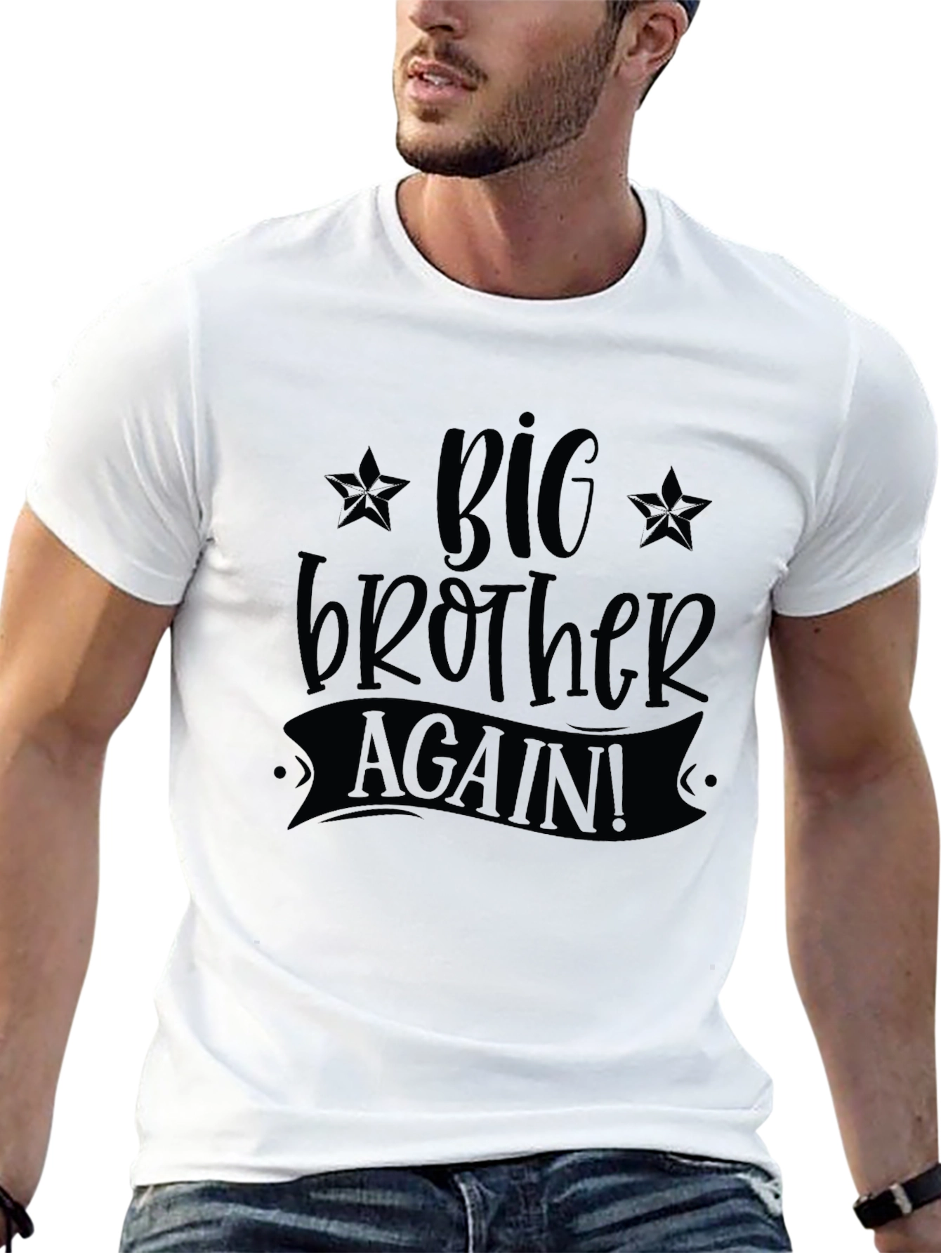Big Brother Again! Black Graphic T-Shirt