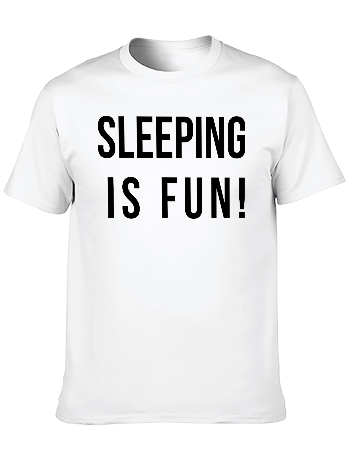Sleeping is Fun Black T-Shirt