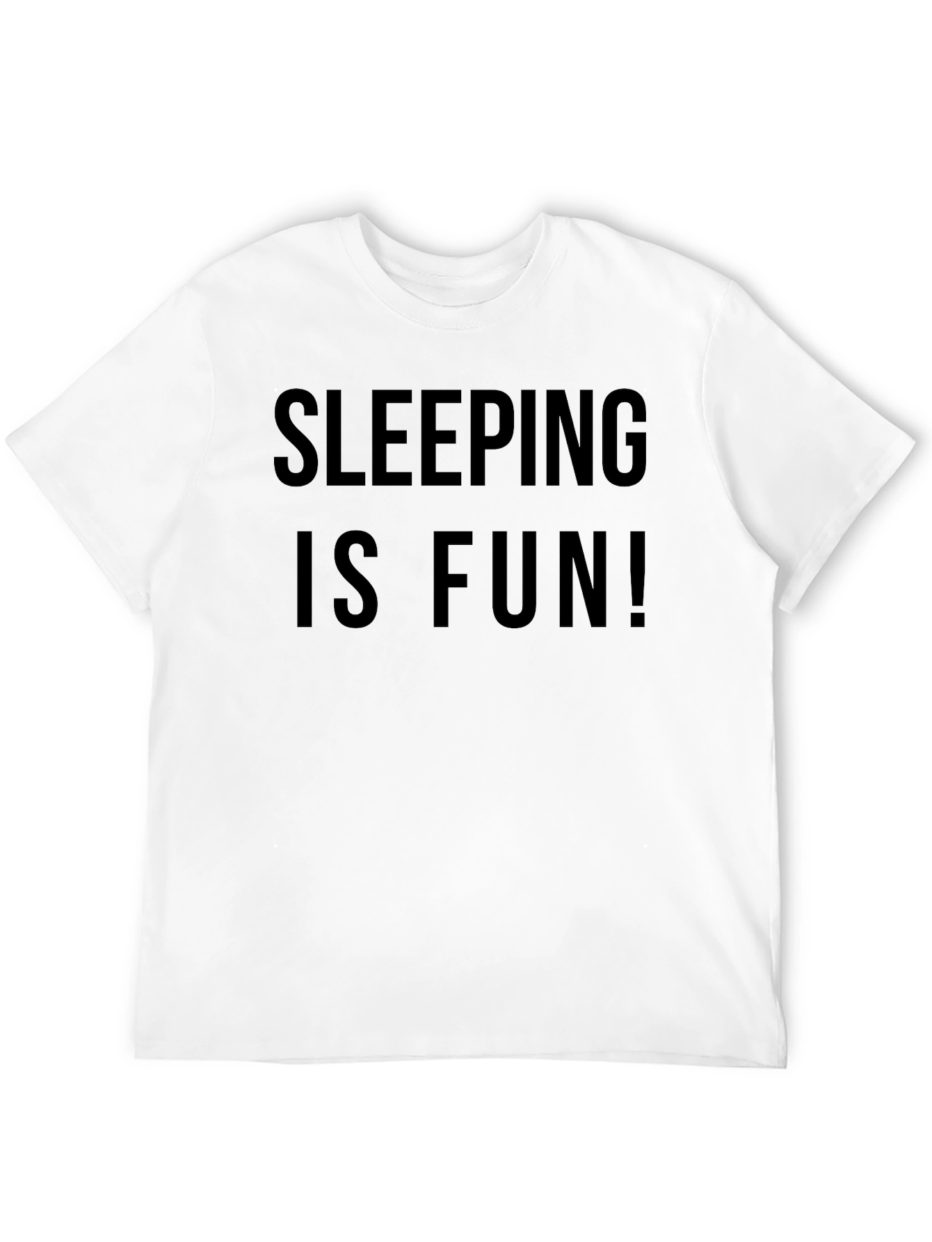 Sleeping is Fun Black T-Shirt