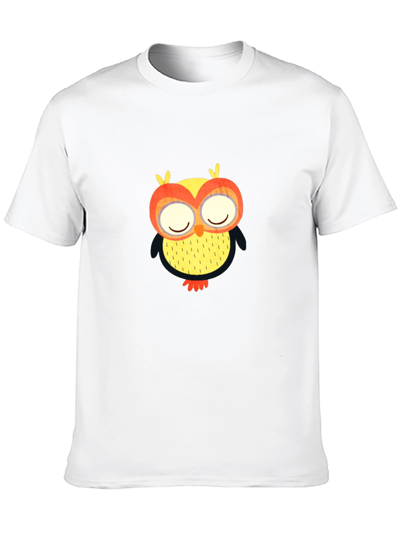 Owl Graphic Tee - Black Cotton Comfort